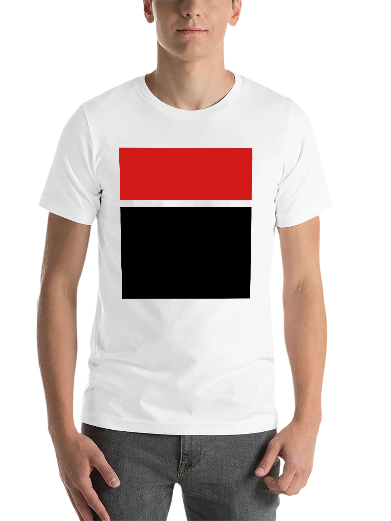 Black Bold Blocked Tee - Red and Black Graphic T-Shirt view 14