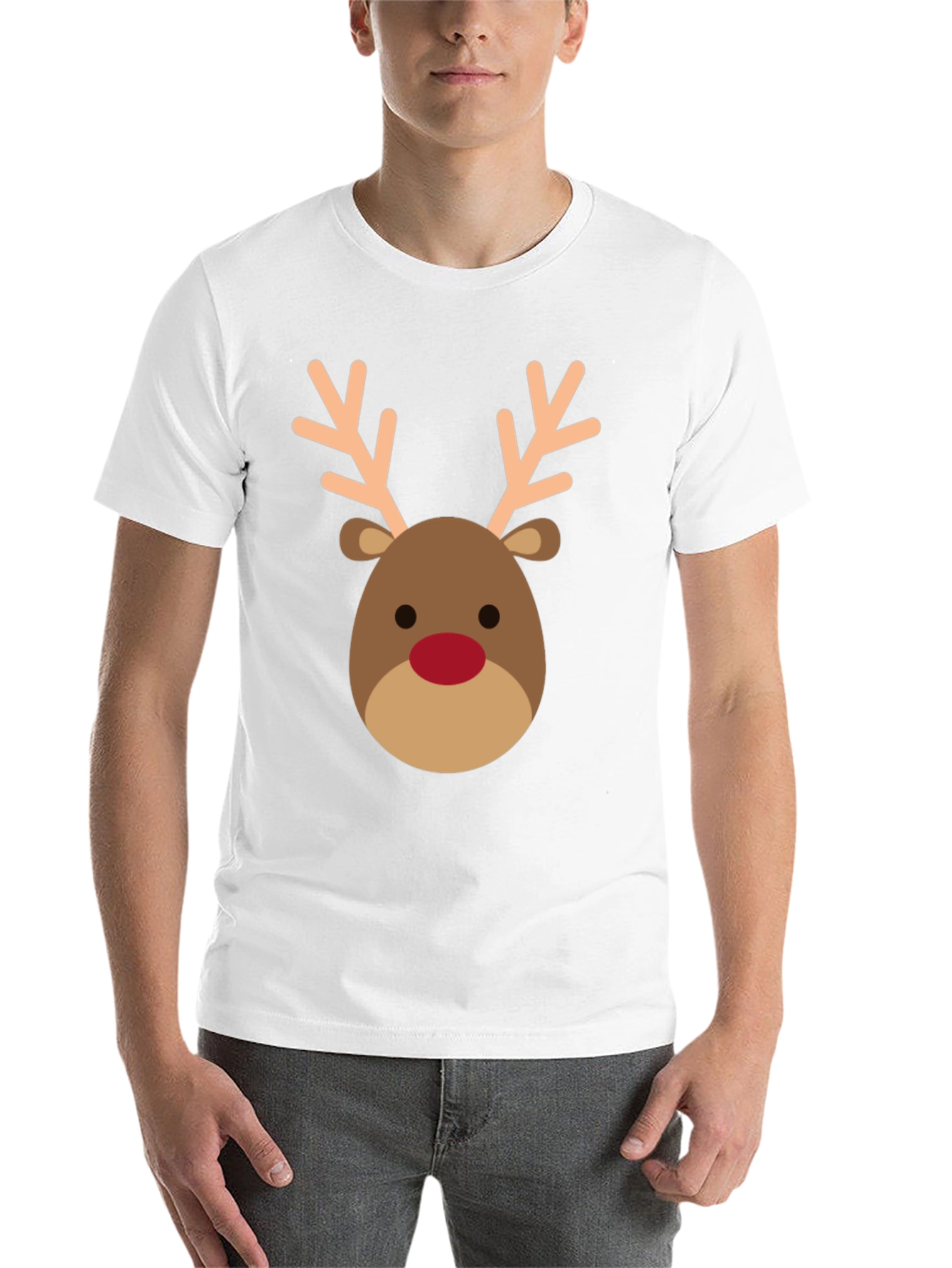Black Reindeer Graphic Tee - Holiday Festive Shirt view 14