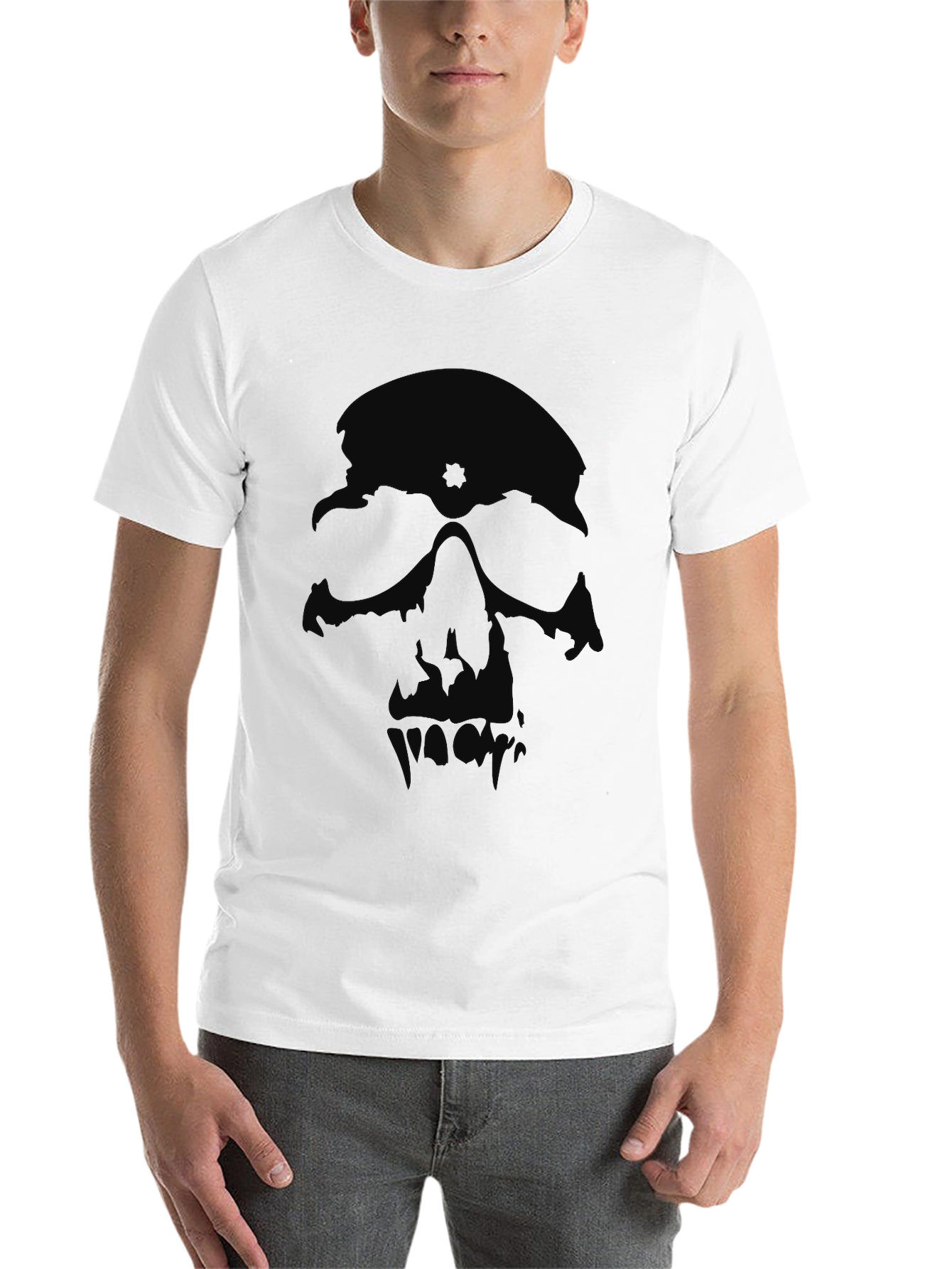 Black Skull Graphic Black T-Shirt view 14