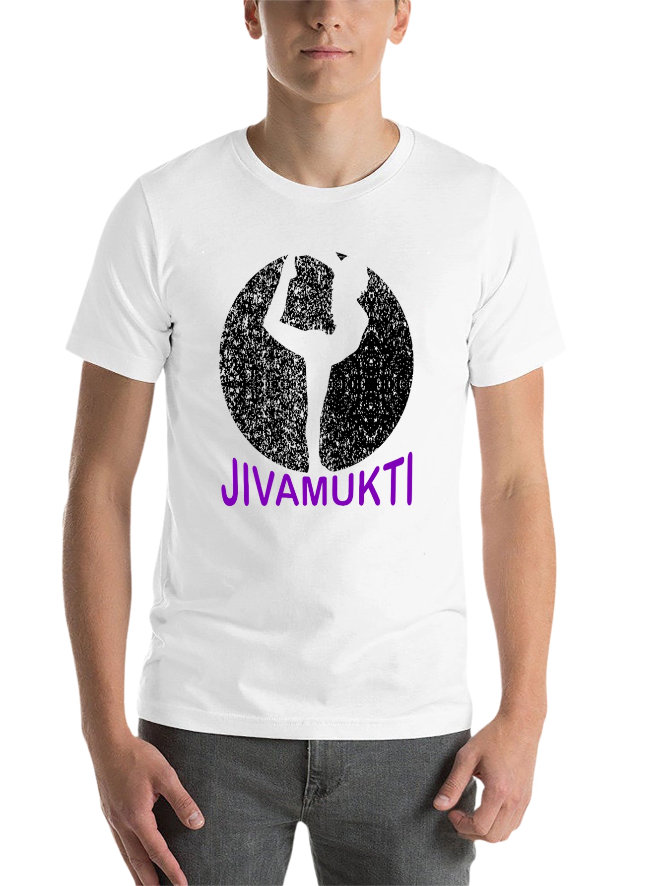 Black Jivamukti Yoga Pose Black T-Shirt view 14