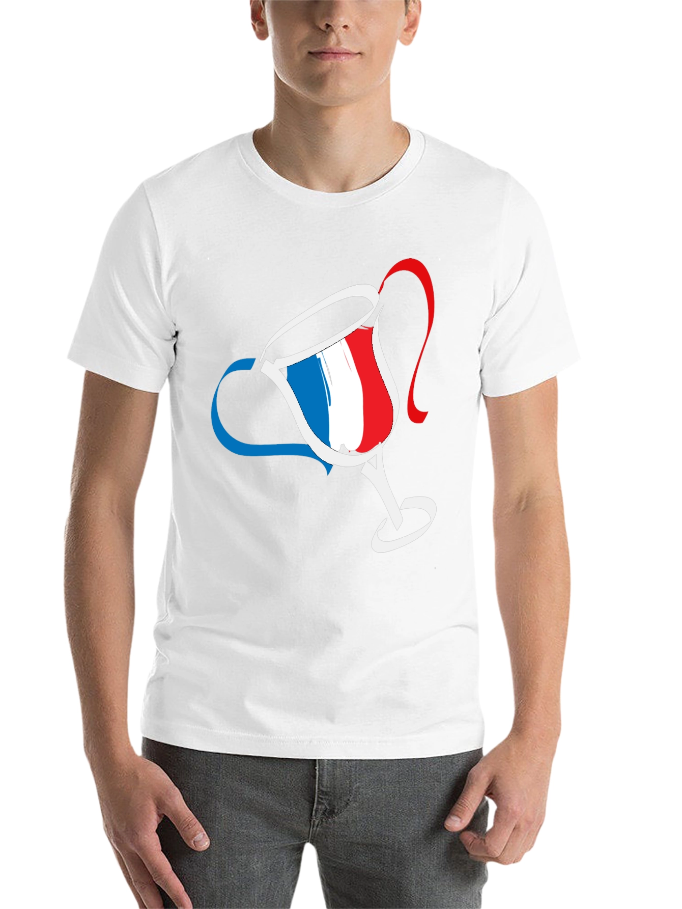 Black French Flag Cup T-Shirt view 14