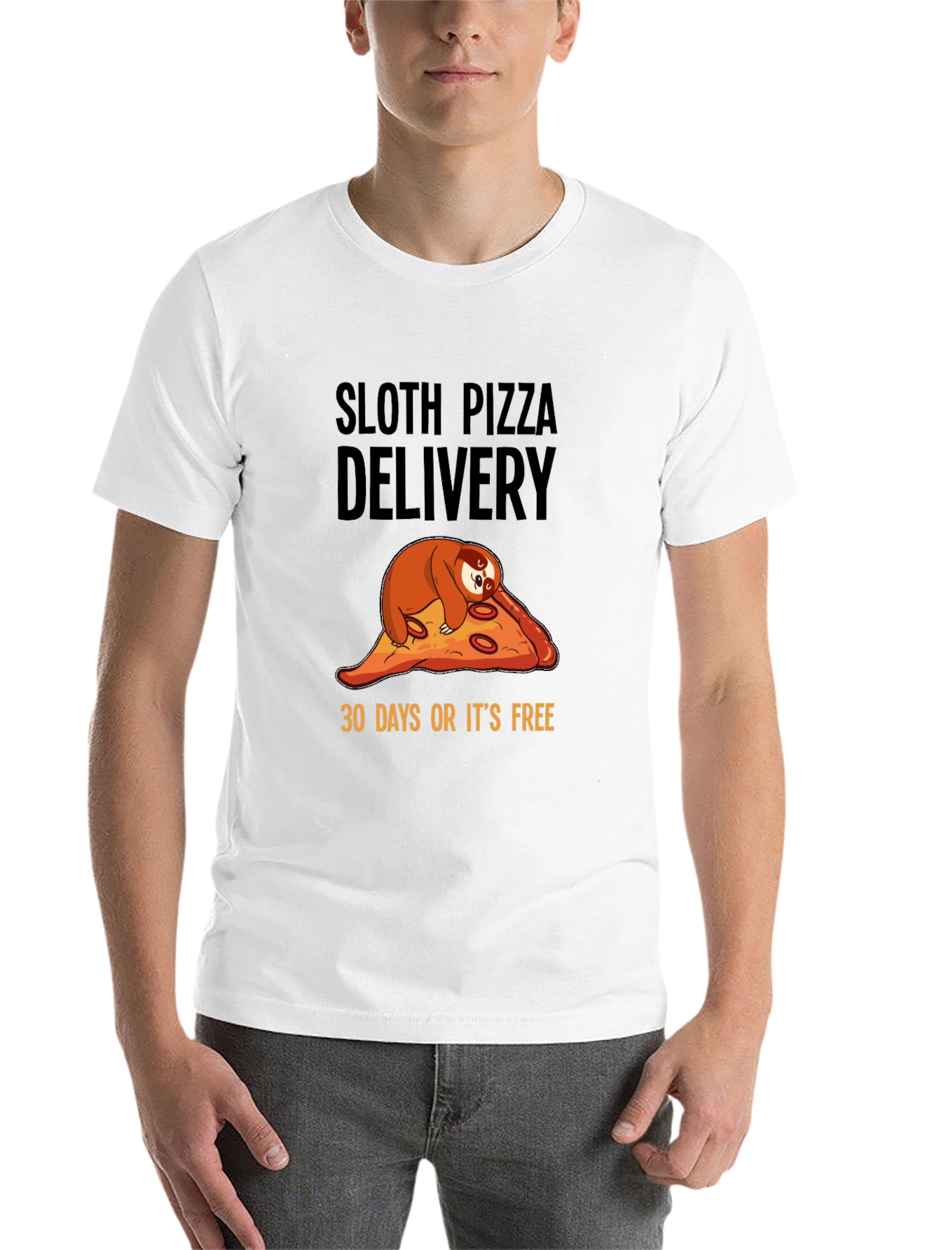 Black Sloth Pizza Delivery T-Shirt - Funny Guarantee view 14