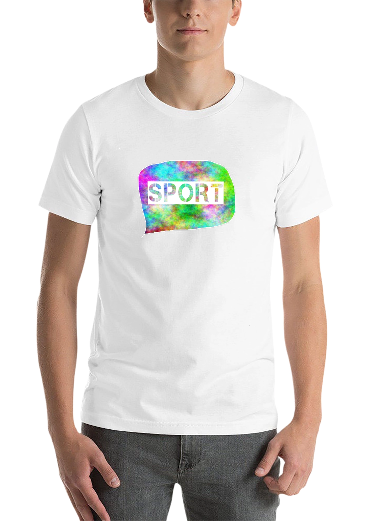Men's Black T-Shirt with Sport Graphic - 14