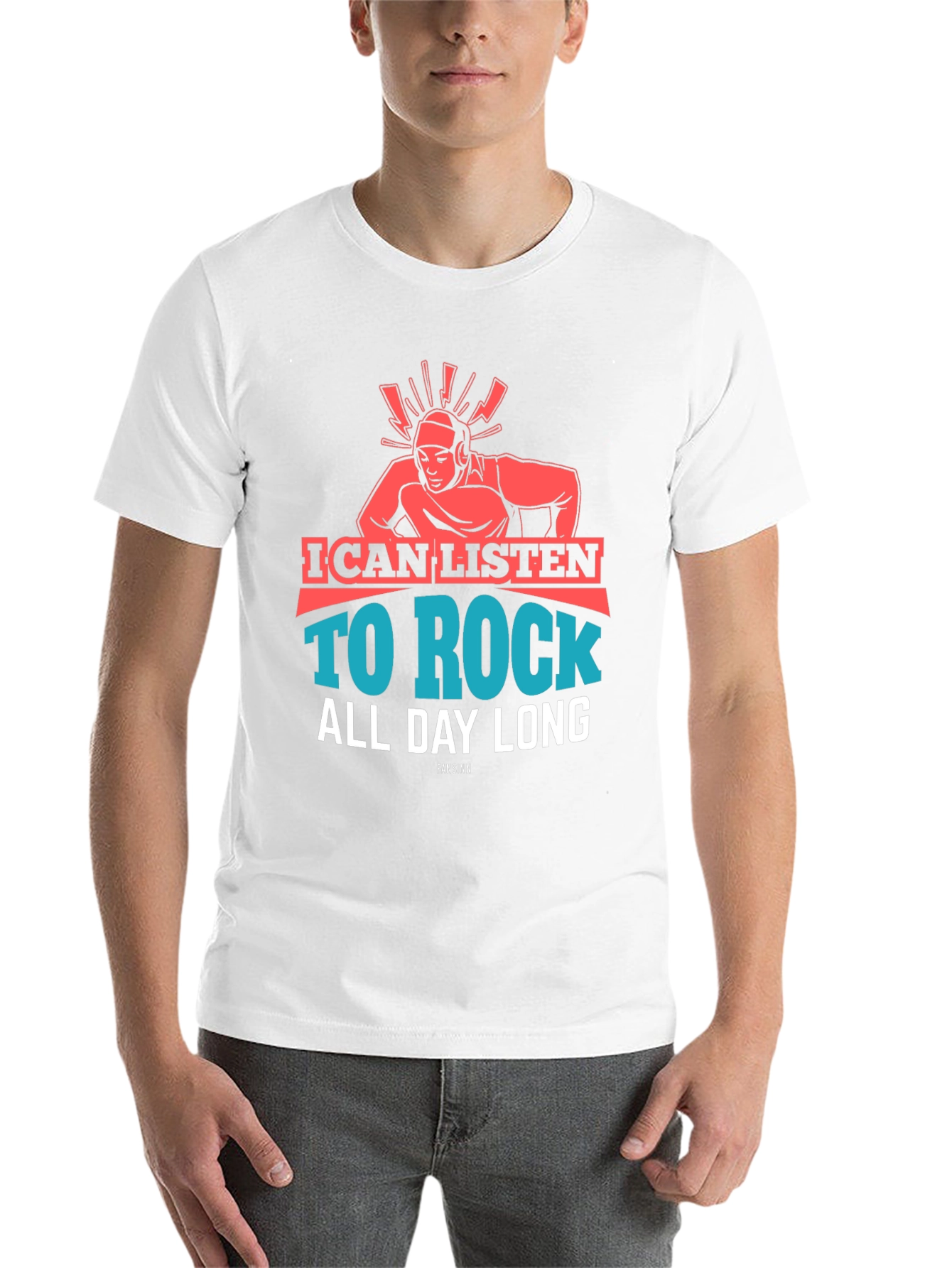 Black Rock Music Lover T-Shirt - I Can Listen All Day Long view 14