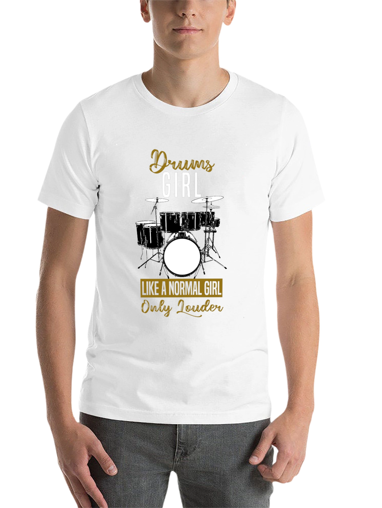 Black Drums Girl T-Shirt - Like A Normal Girl Only Louder! view 14