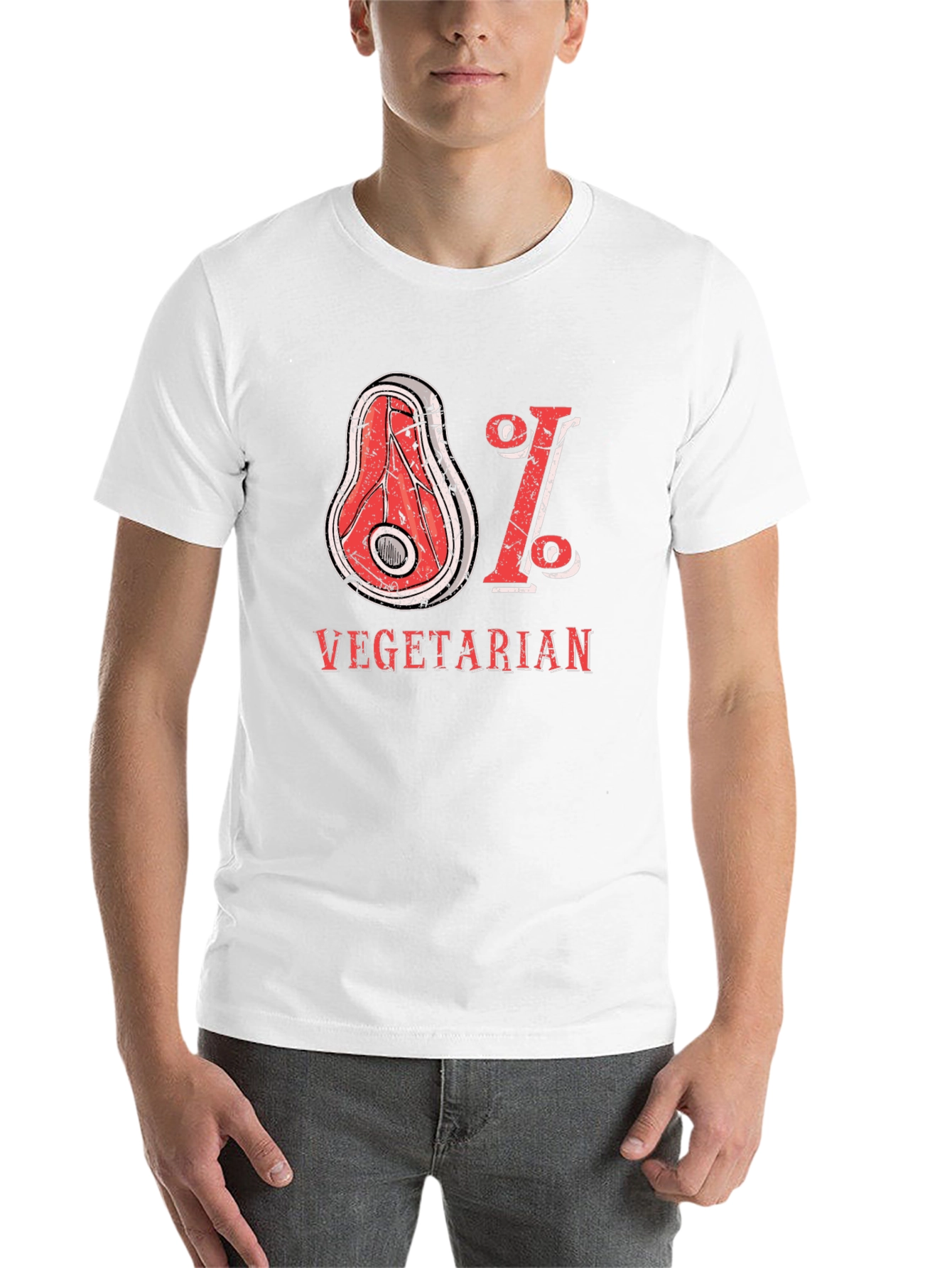 Black 81% Vegetarian Graphic Tee - Humor T-Shirt view 14