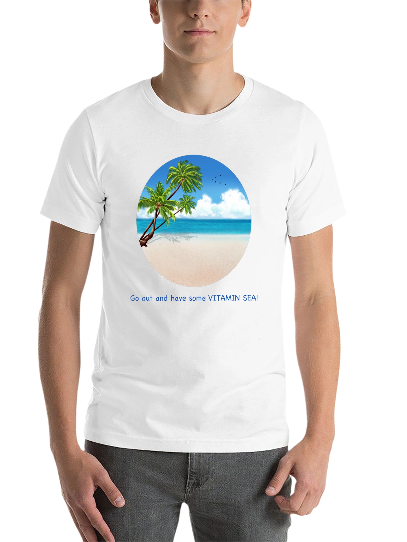 Black Vitamin Sea Beach T-Shirt - Vacation Ready! view 14