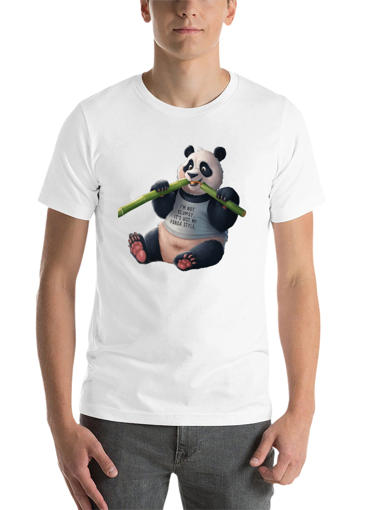Black Panda Style Black T-Shirt view 14