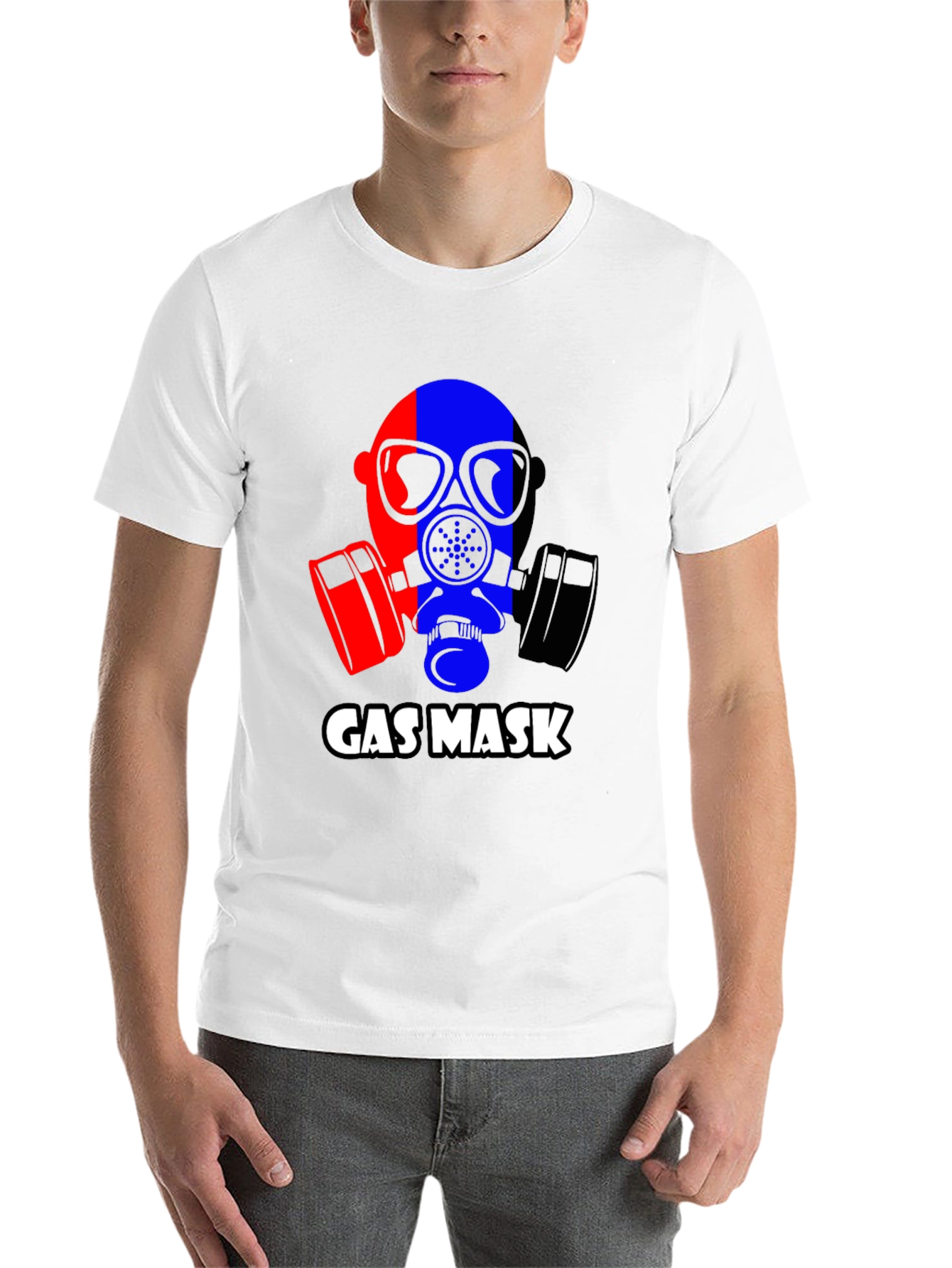 Black Gas Mask Graphic Tee - Bold Statement T-Shirt view 14