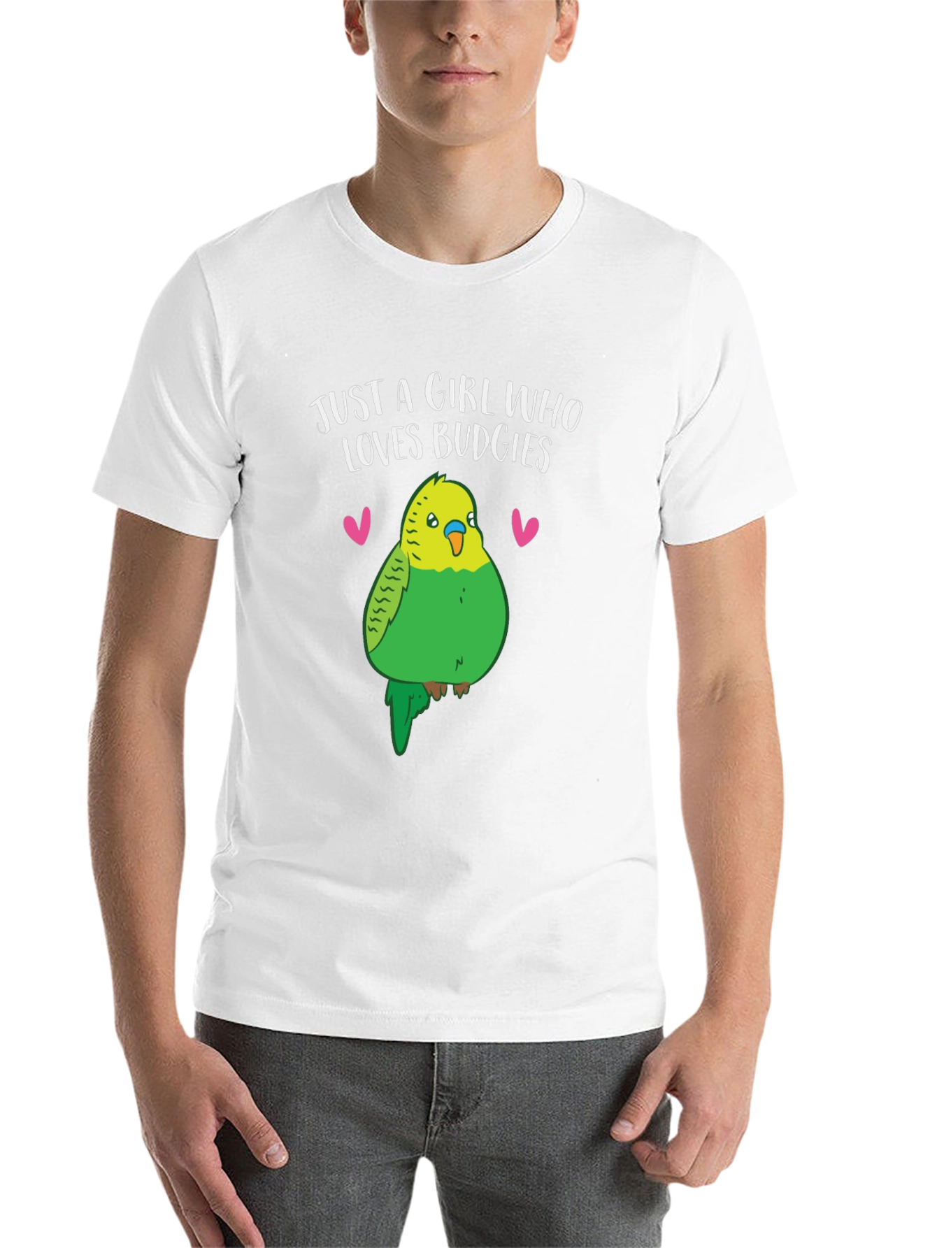 Black Just a Girl Who Loves Budgies T-Shirt - Bird Lover Tee view 14