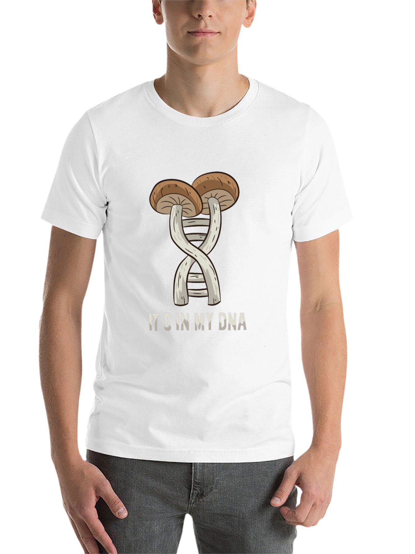 Black Mushroom DNA T-Shirt - "It's in my DNA" Black Tee view 14