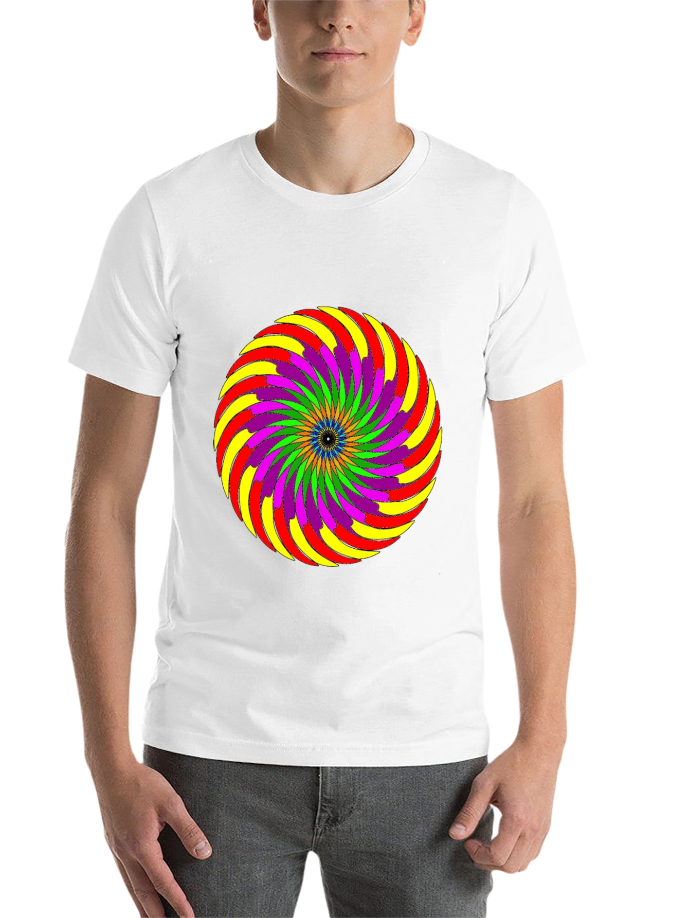 Black Psychedelic Swirl Graphic Tee - Black view 14