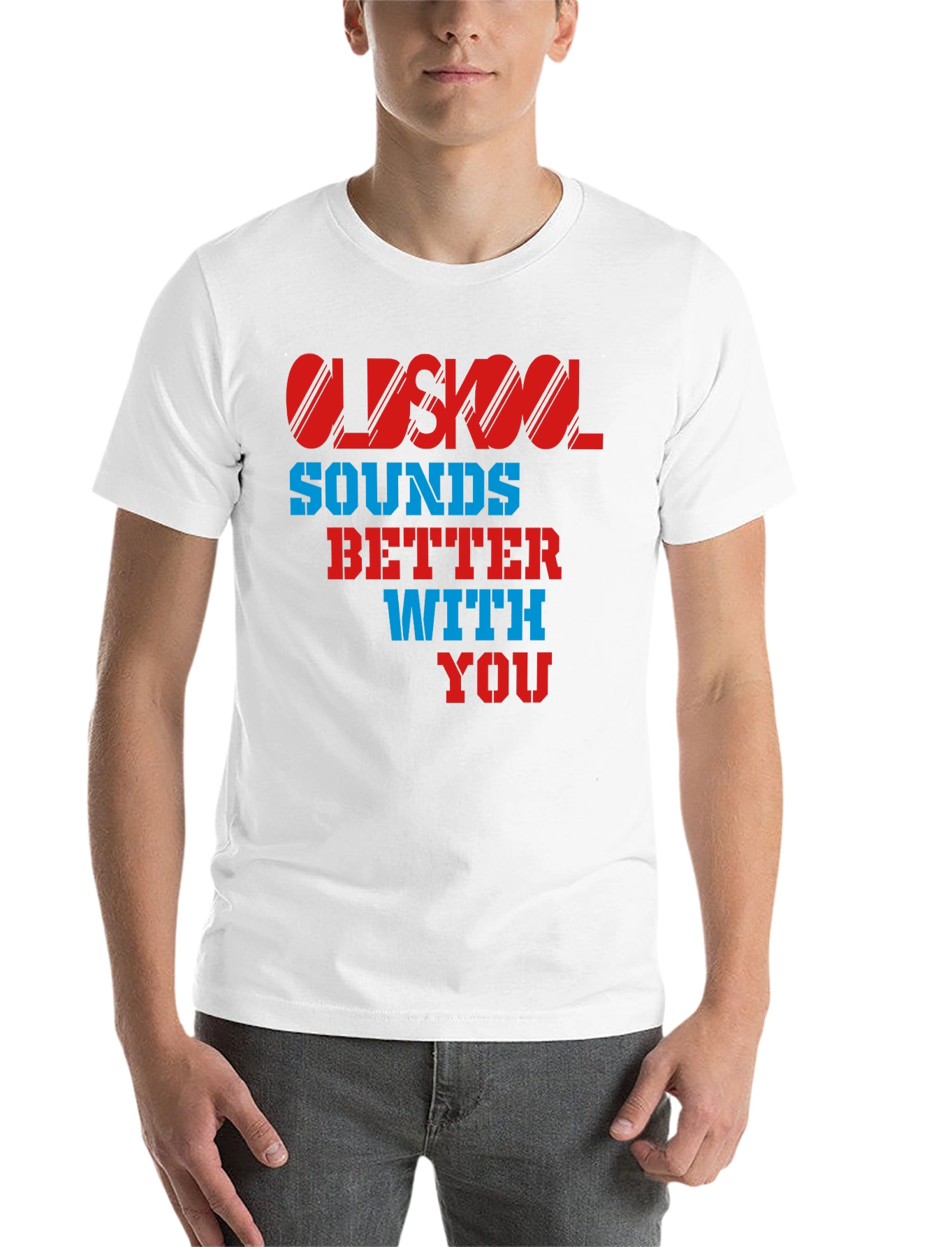 Black Oldskool Sounds Better With You T-Shirt view 14