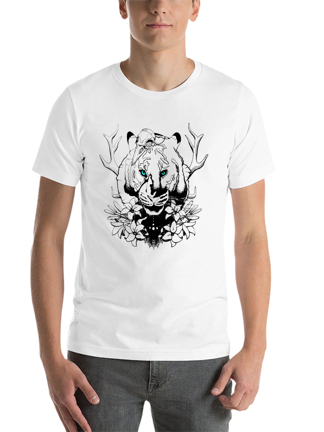 Black Mystic Tiger Graphic Tee - Black view 14