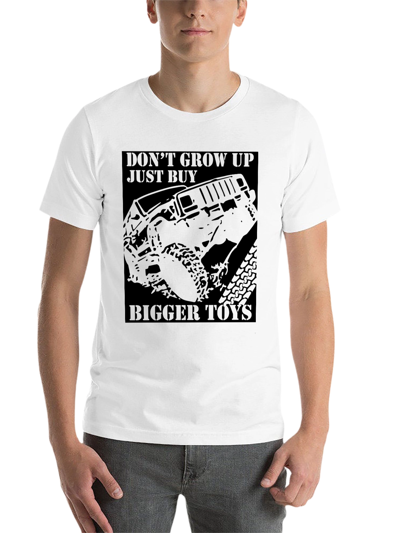 Black Don't Grow Up Bigger Toys T-Shirt Black Jeep Off-Road view 14