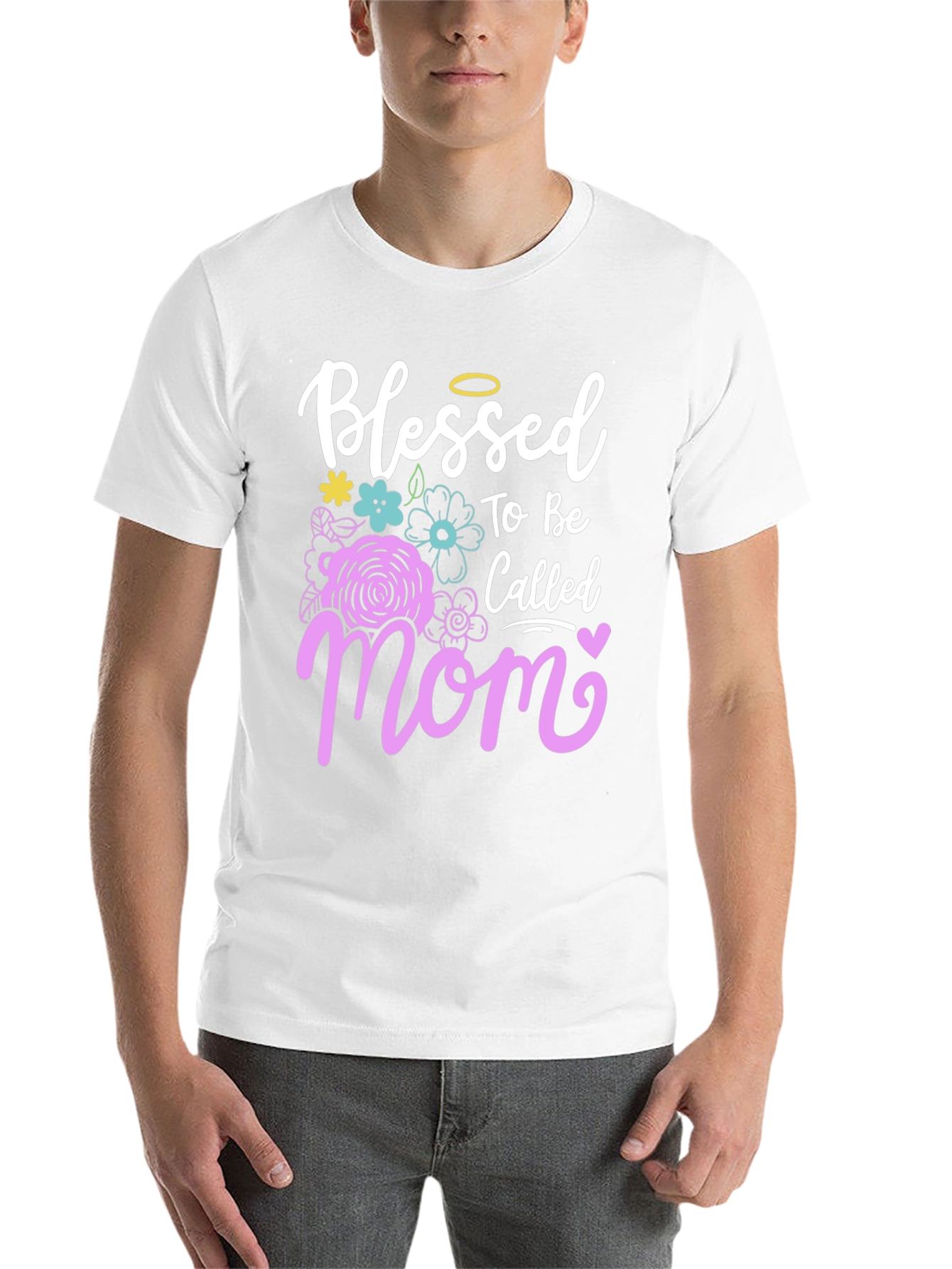 Black Blessed Mom Graphic T-Shirt view 14