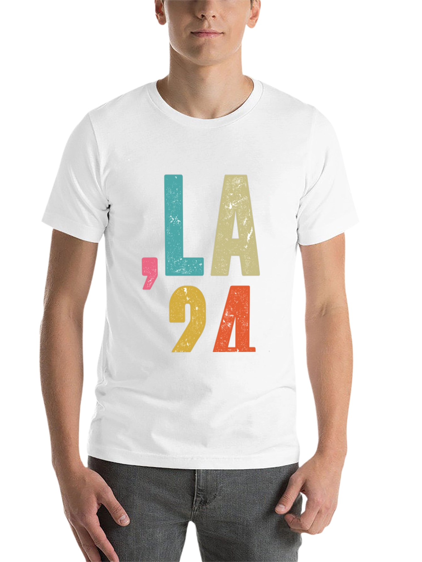 Black Vintage LA 94 Graphic Tee - Retro Style view 14
