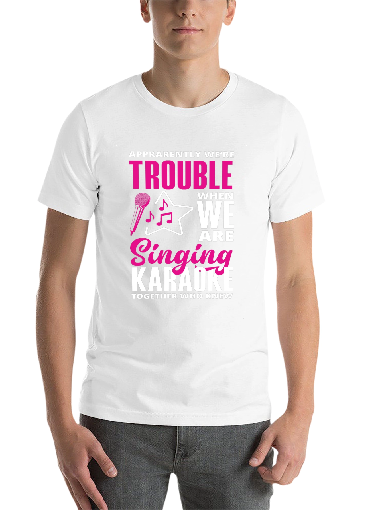 Black Karaoke Trouble Graphic Tee view 14