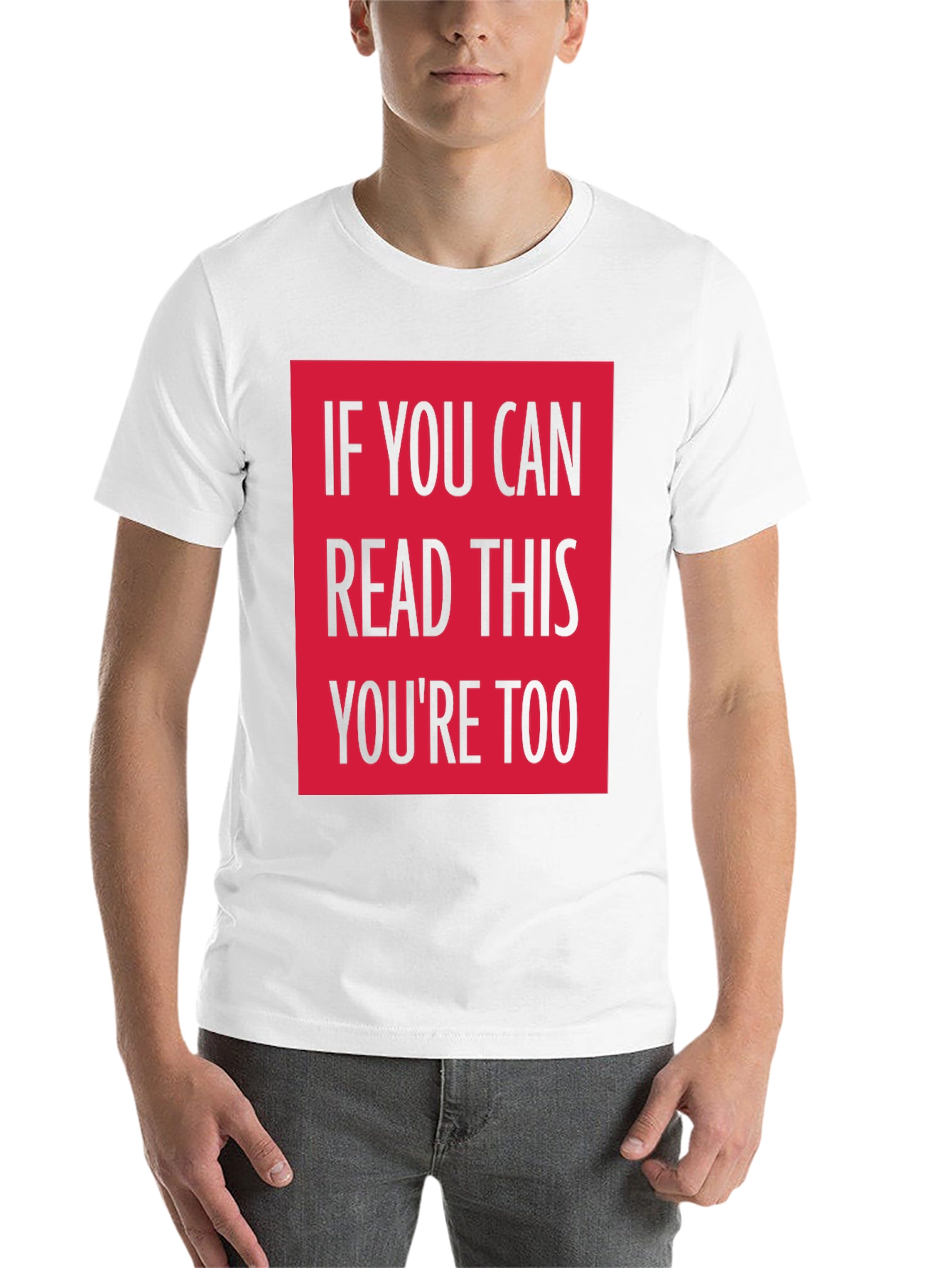 Black Funny Graphic Tee - If You Can Read This... view 14