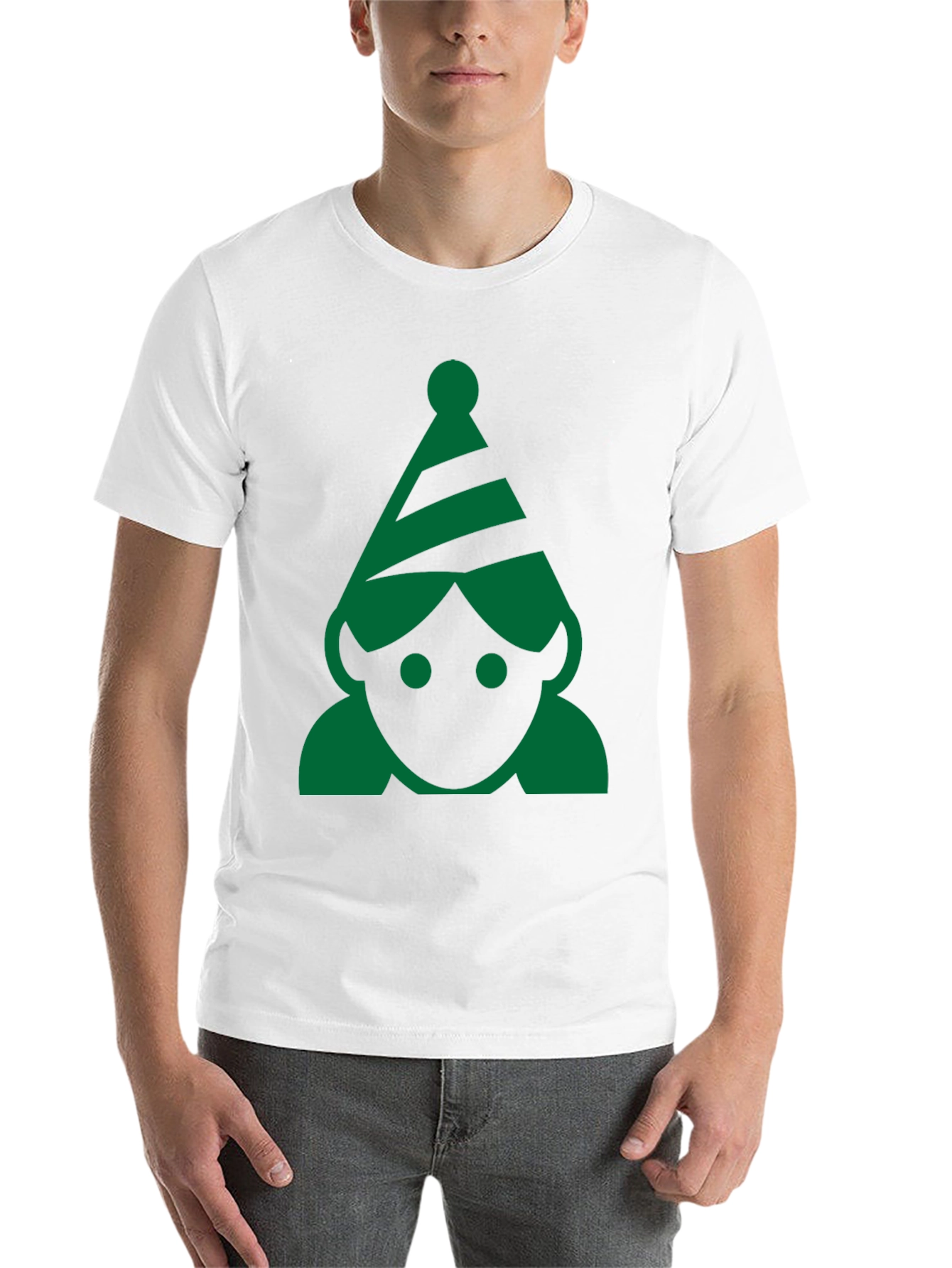 Black Green Elf Graphic Tee - Festive Holiday Shirt view 14