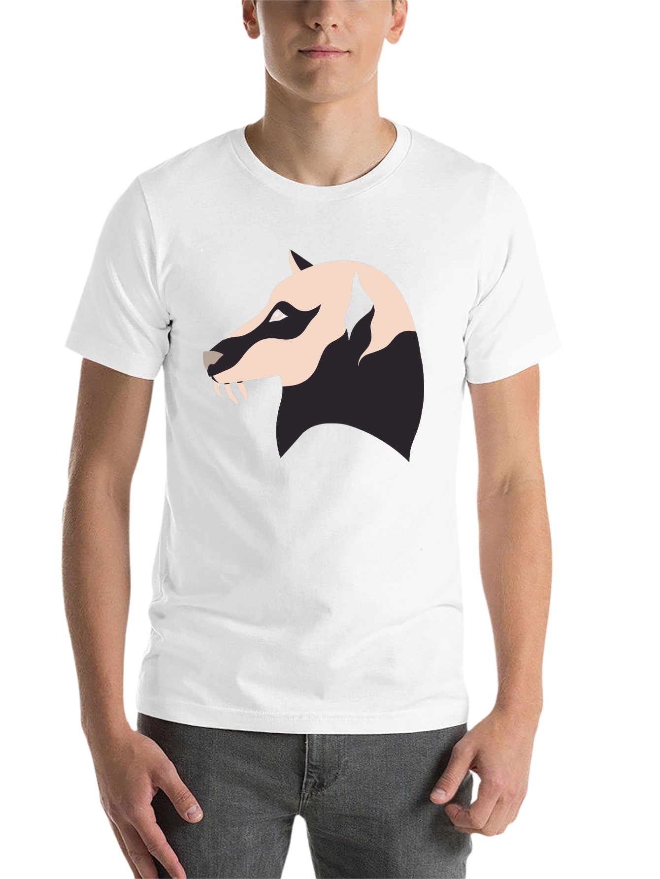 Black Badger Graphic Tee - Men's Black Crew Neck view 14