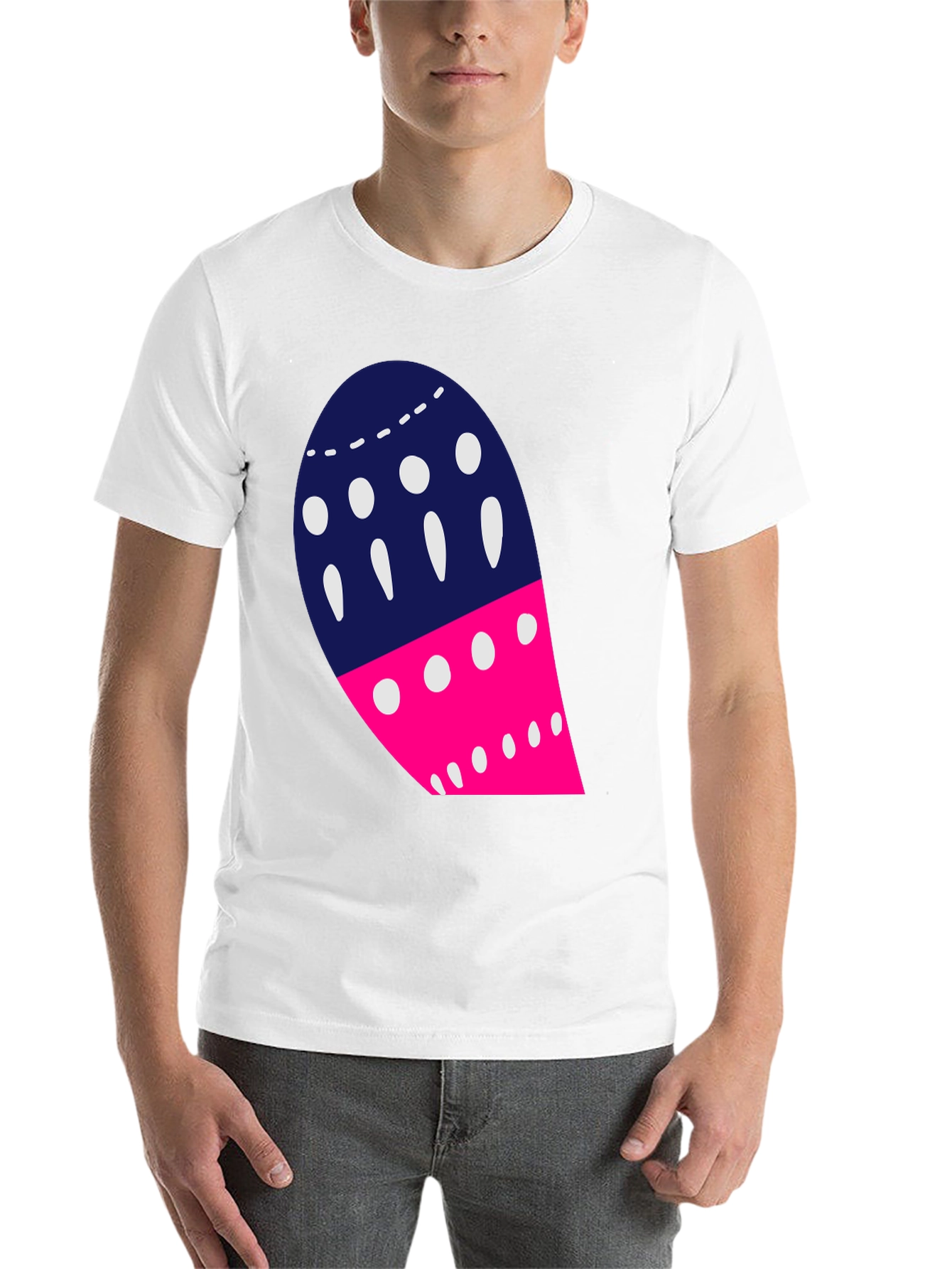 Black Abstract Graphic Tee - Modern Design Shirt view 14