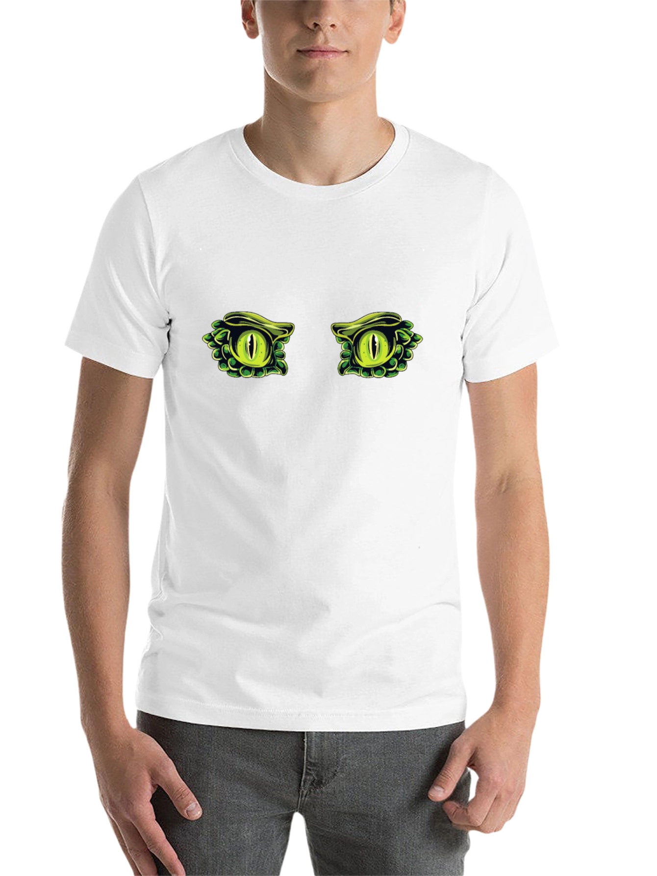 Black Reptile Eyes T-Shirt - Black Cotton Tee view 14