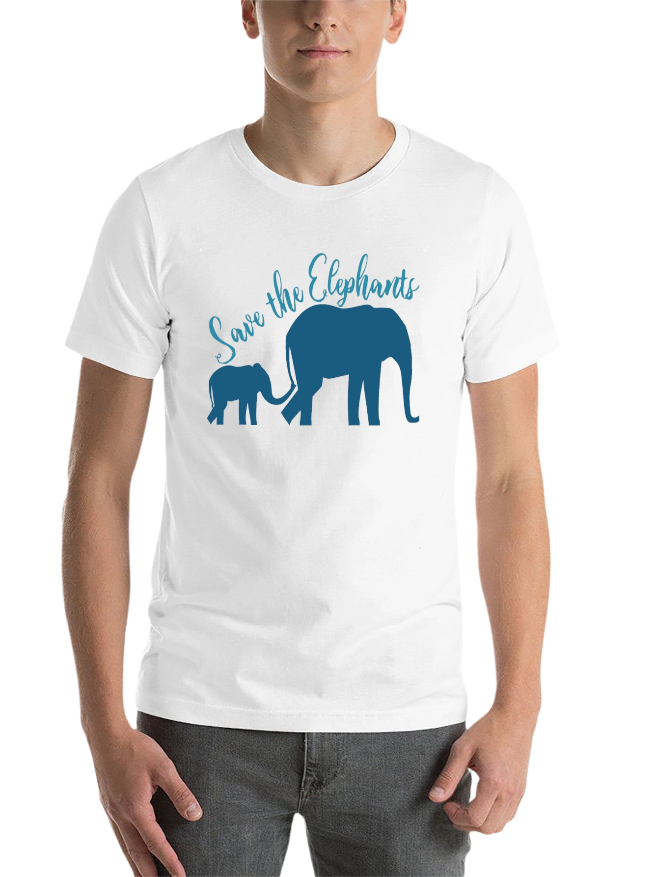 Black Save the Elephants Graphic Tee view 14