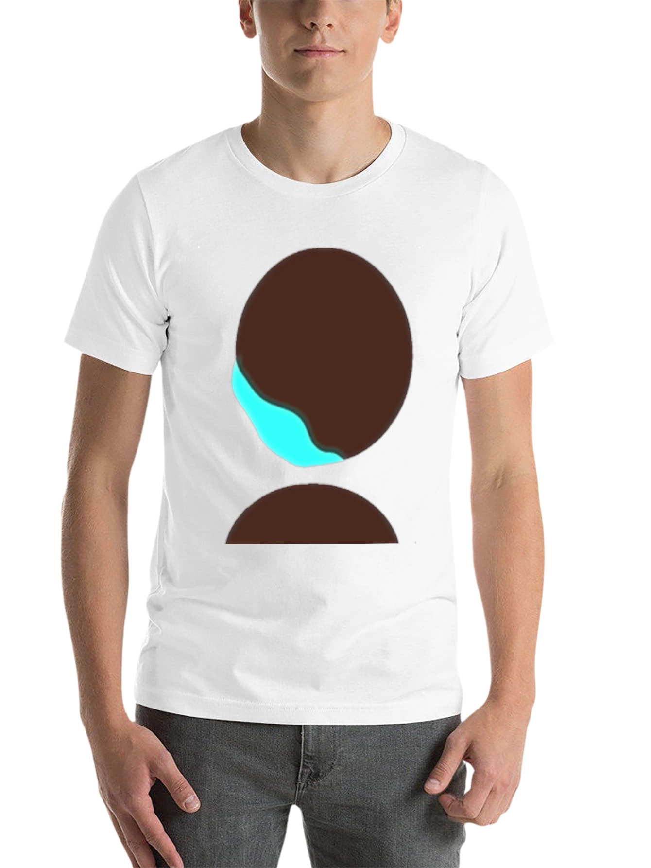 Black Modern Graphic Tee - Black T-Shirt with Abstract Design view 14