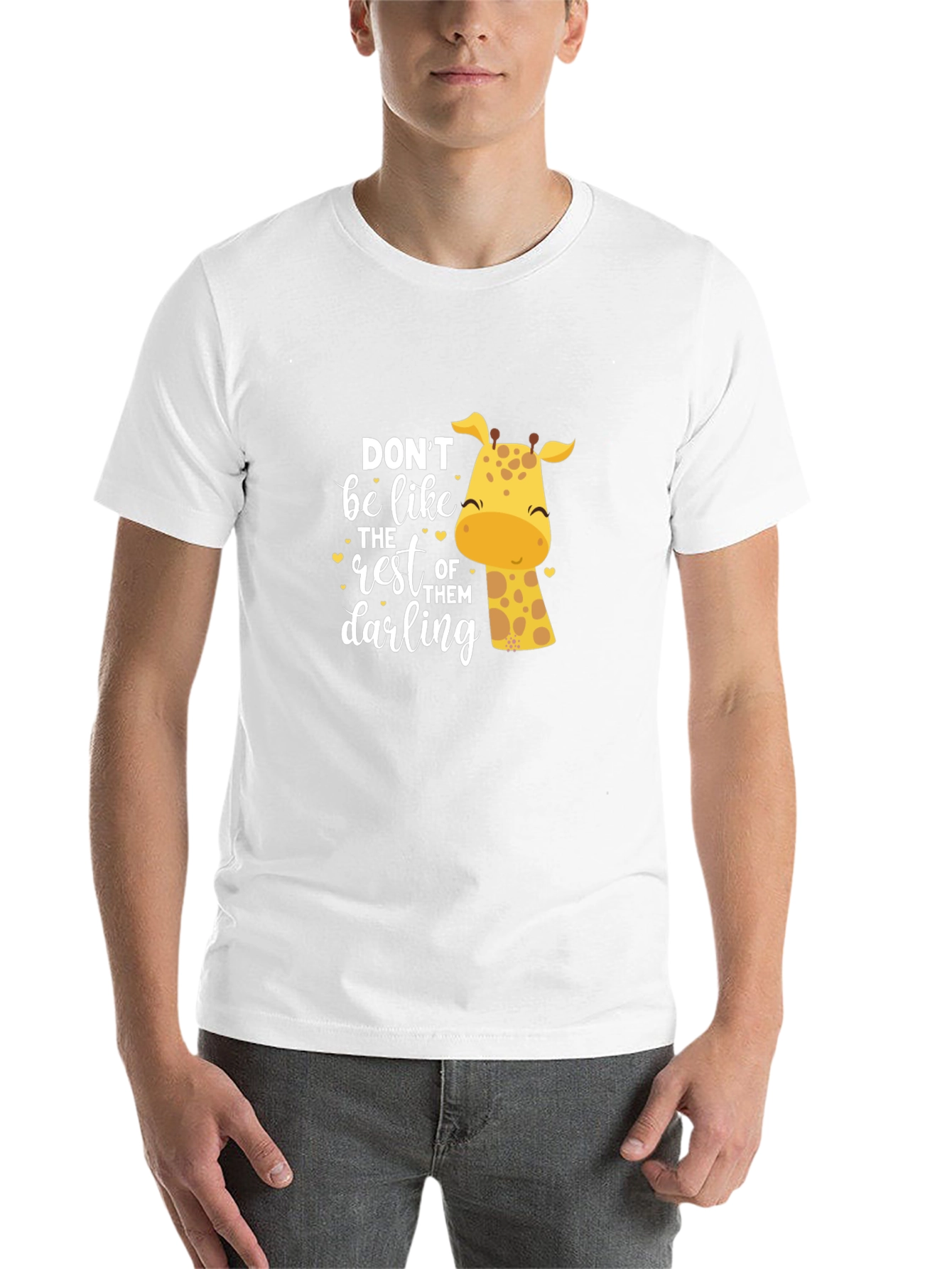Black Be Unique Giraffe Graphic Tee view 14
