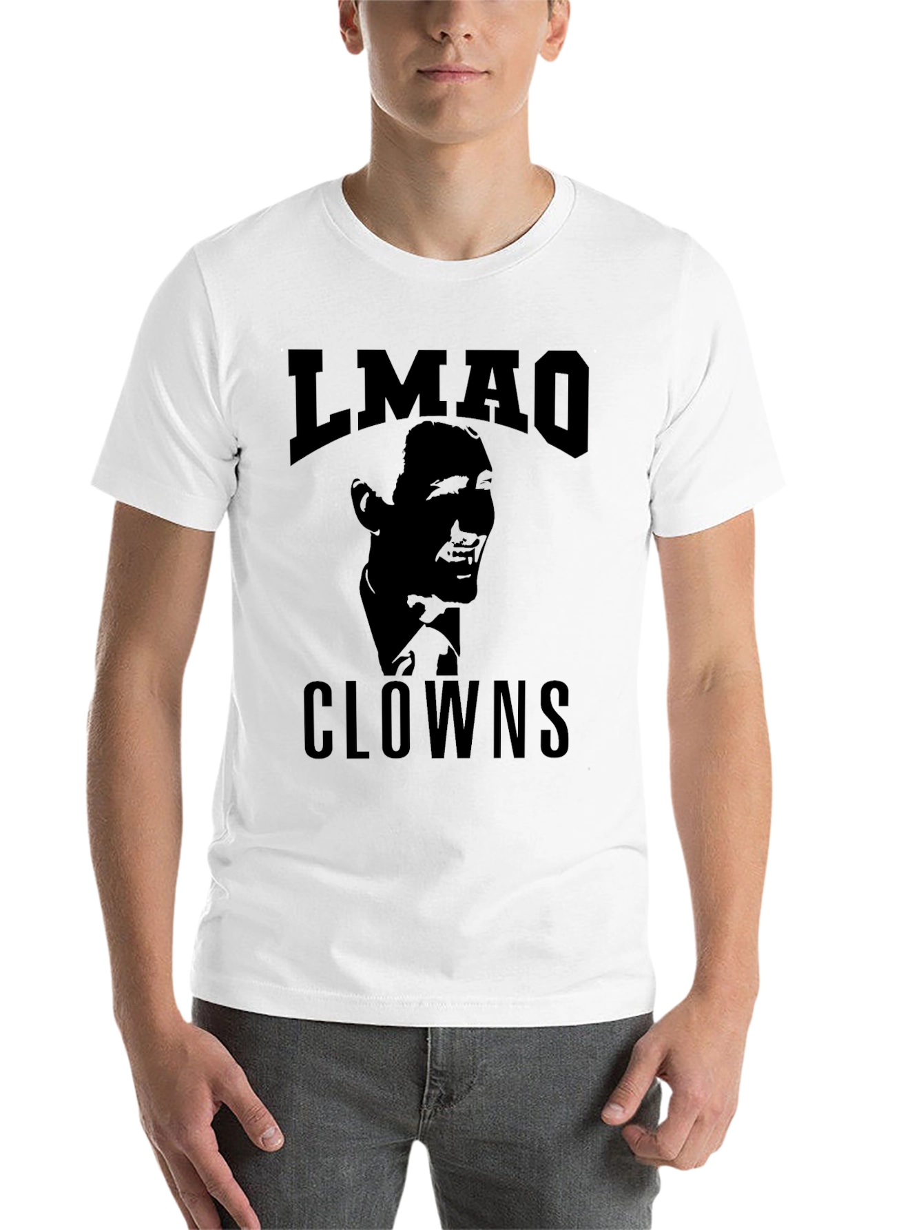 Black LMAO Clowns Graphic Tee - Black Cotton Blend view 14