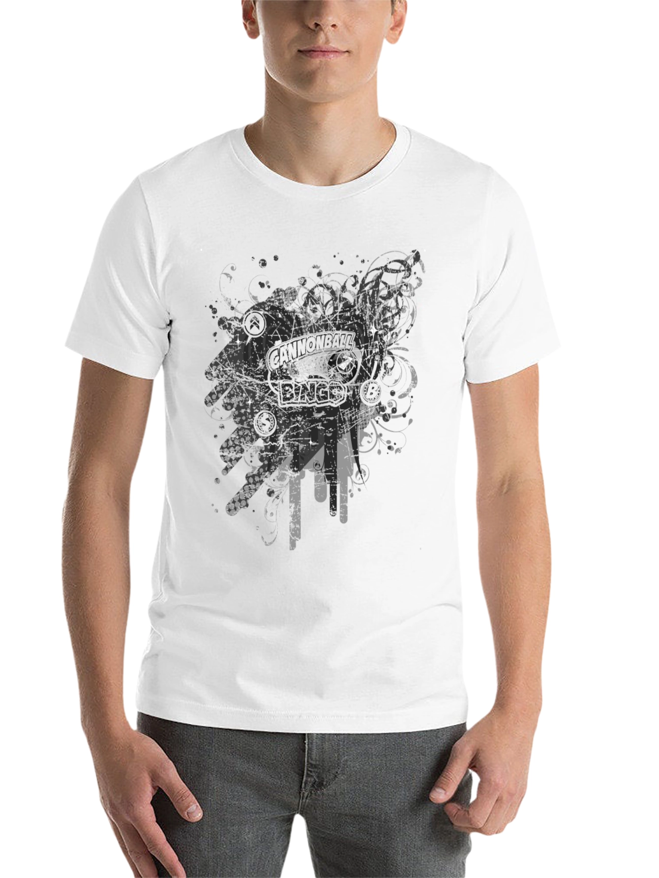 Edgy Bingo Graphic Black Tee - 14