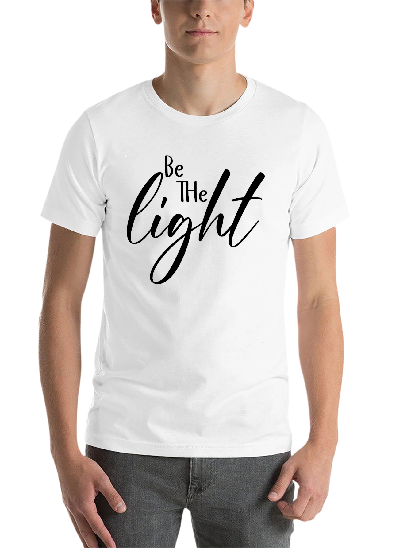 Black Be The Light Black Graphic T-Shirt view 14