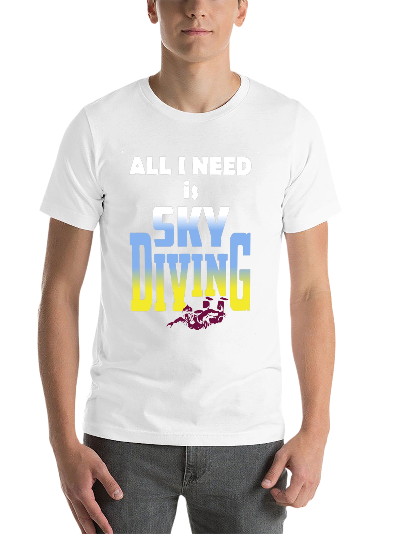 Black Skydiving T-Shirt: All I Need is Skydiving view 14