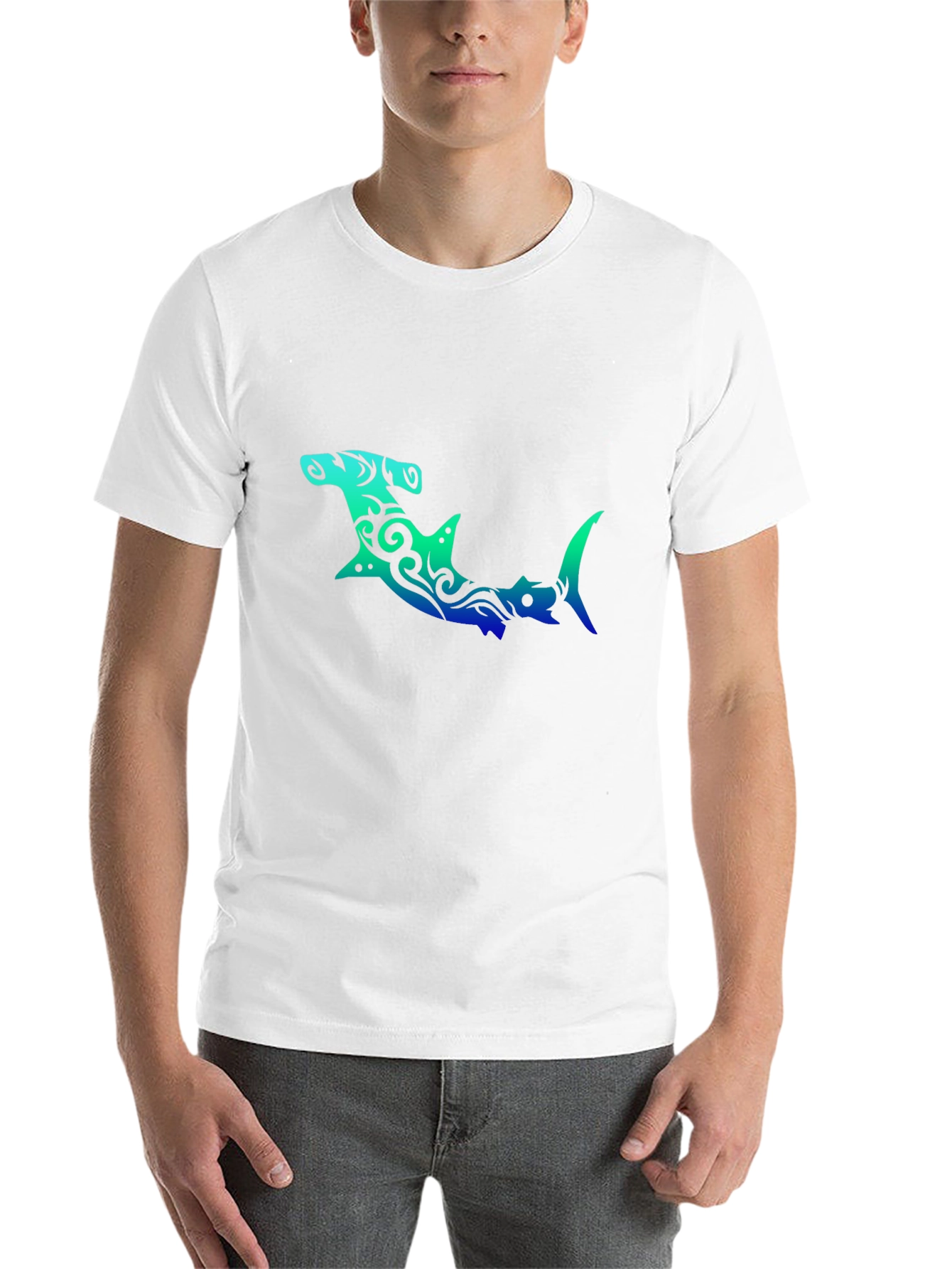 Black Hammerhead Shark Graphic Tee - Unique Design view 14