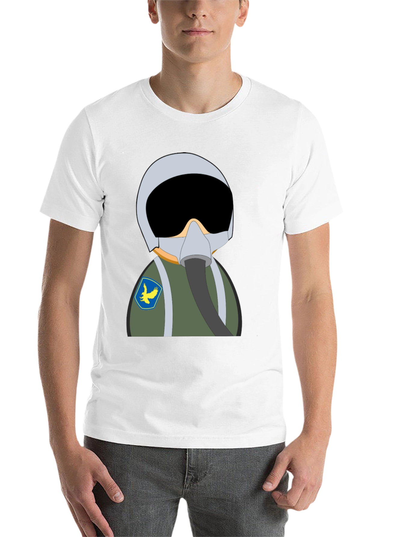 Black Pilot Cartoon T-Shirt view 14