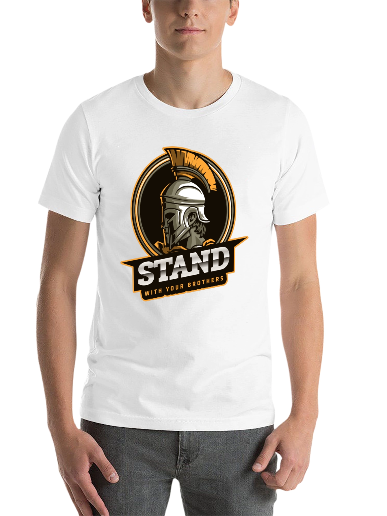 Black Stand With Your Brothers Graphic Tee view 14