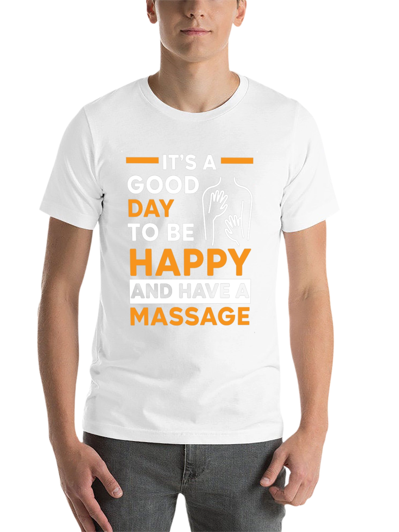 Black Good Day for Massage Graphic Tee - Unisex view 14