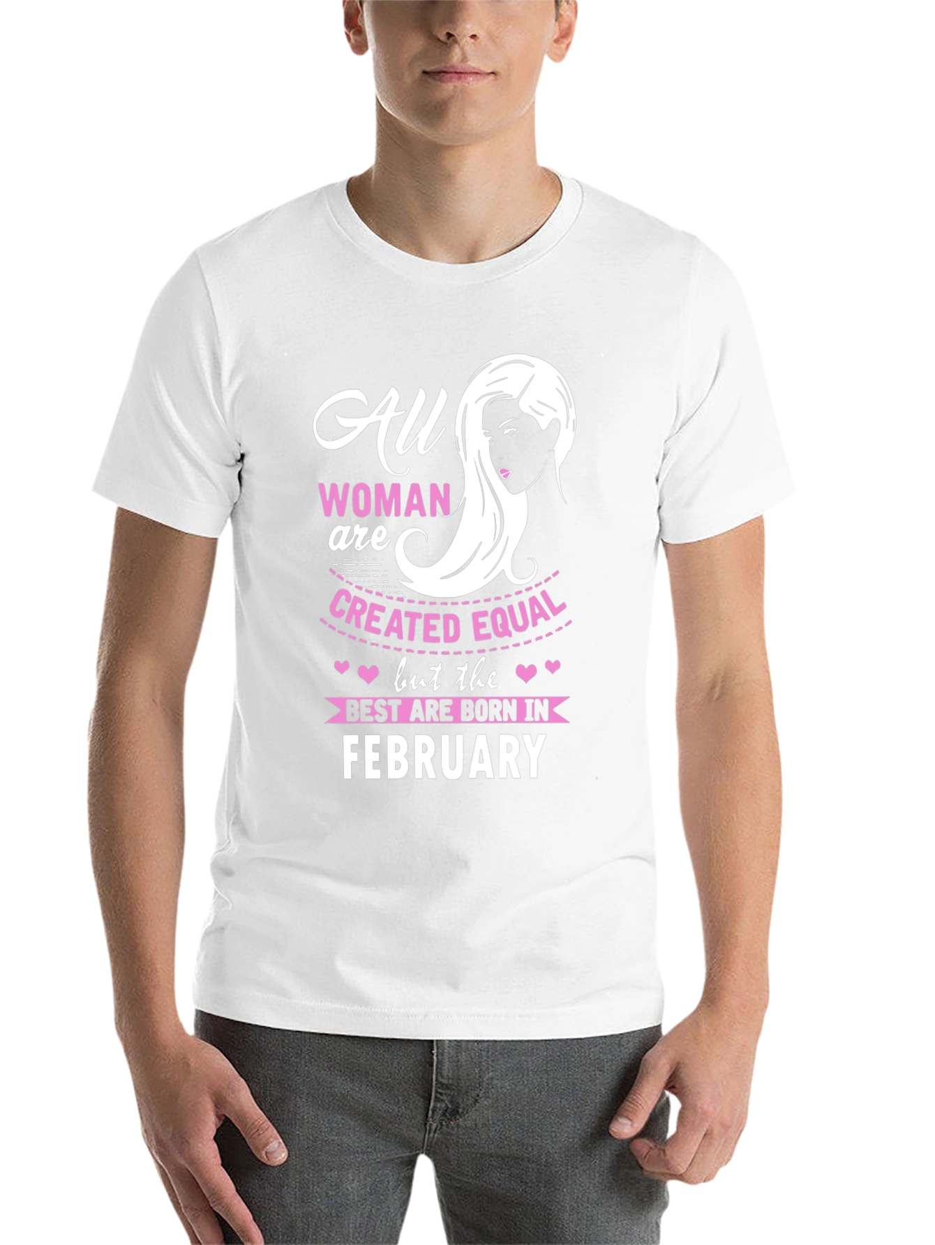 Black All Women Are Created Equal February Birthday T-Shirt view 14