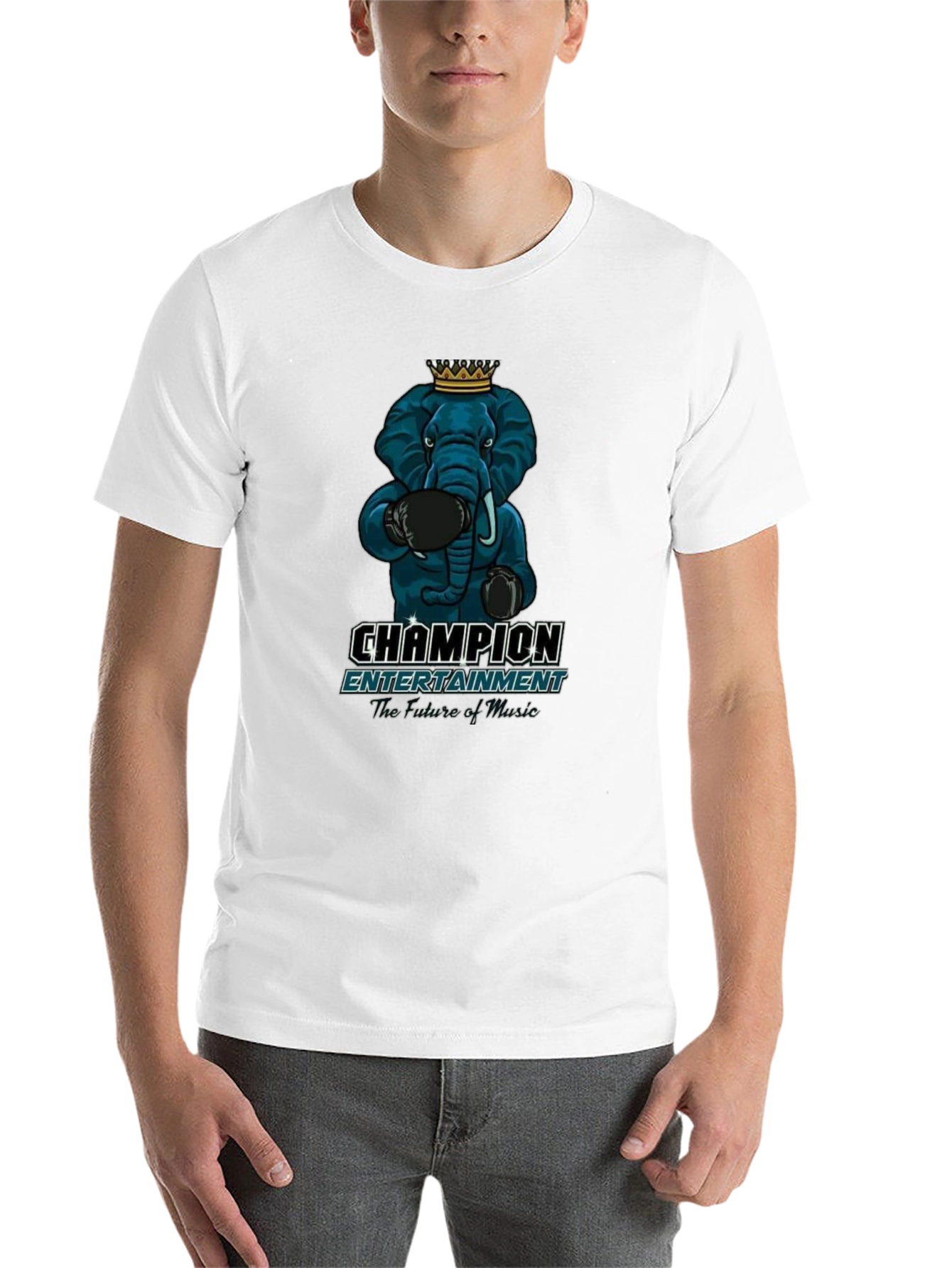 Black Champion Entertainment Elephant Boxing T-Shirt view 14