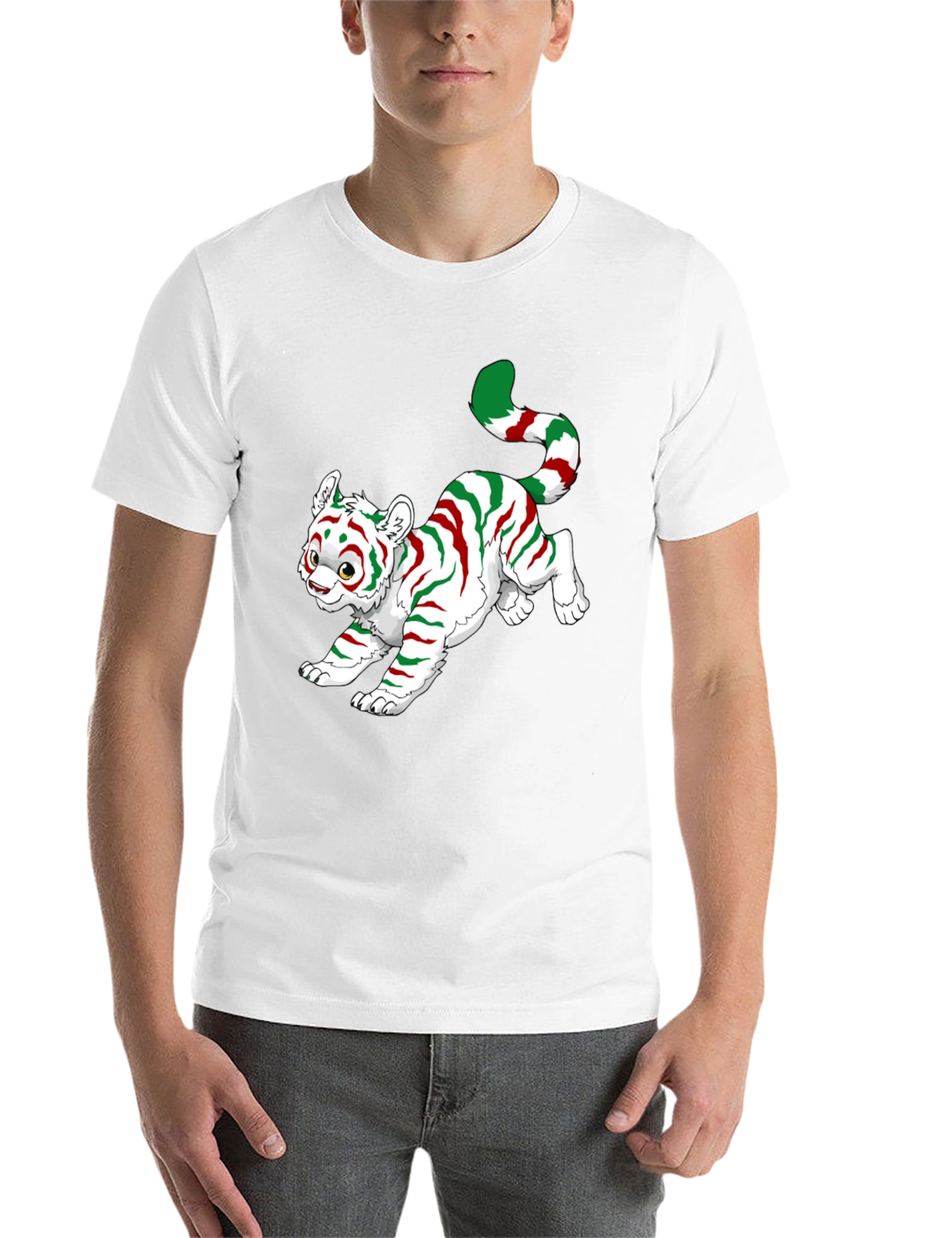 Black Festive Tiger Graphic Tee view 14