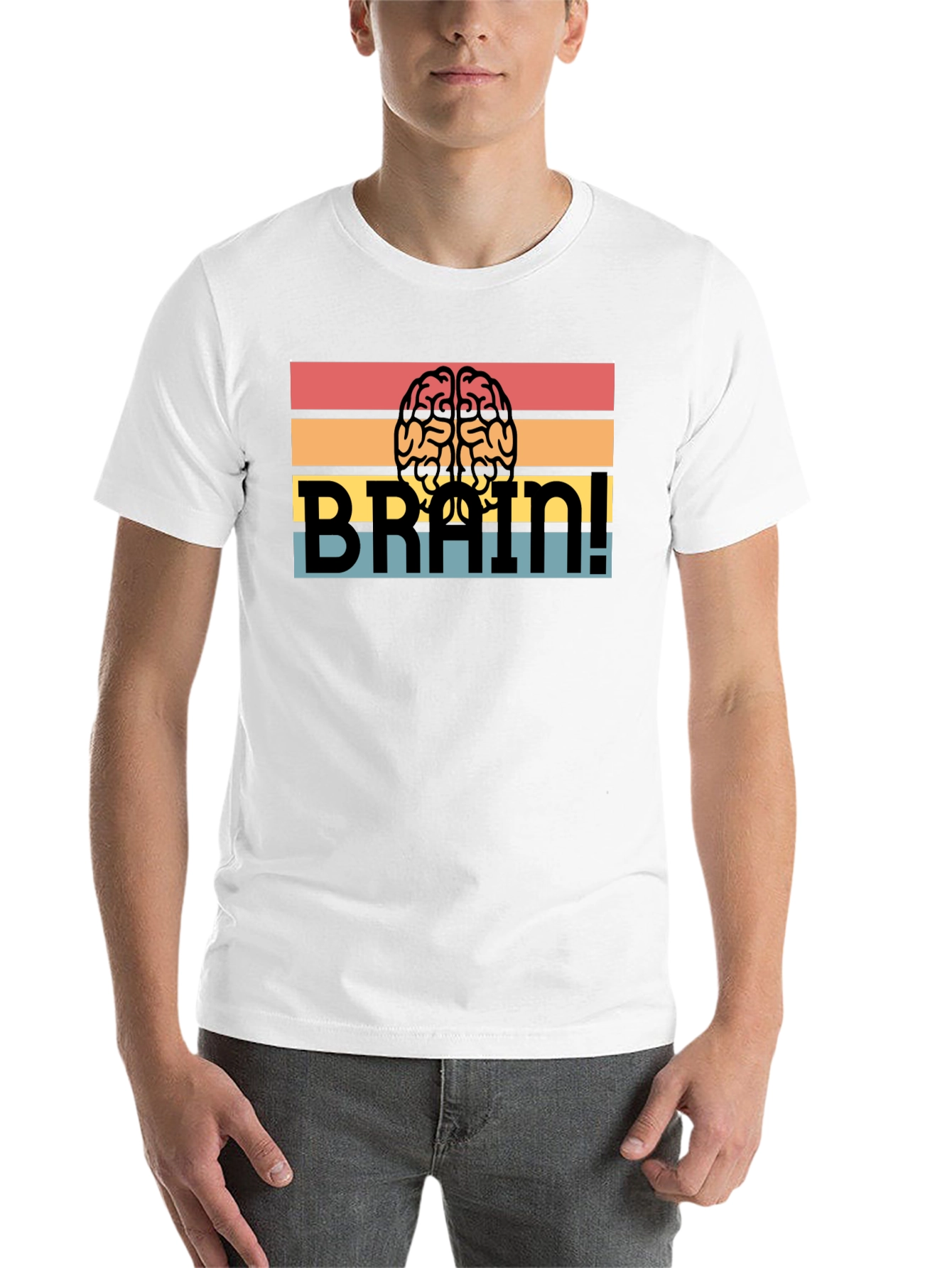 Black Brain! Graphic T-Shirt - Retro Design view 14