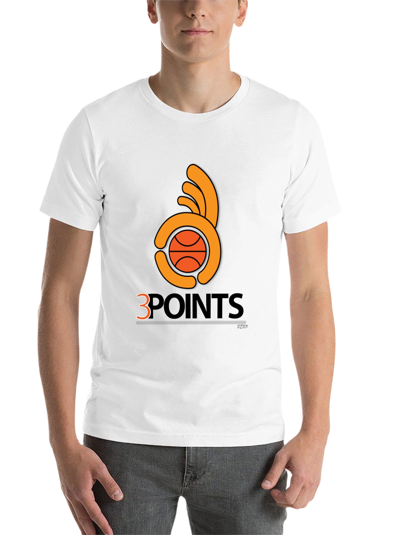 Black 3 Points Basketball T-Shirt - Graphic Tee view 14