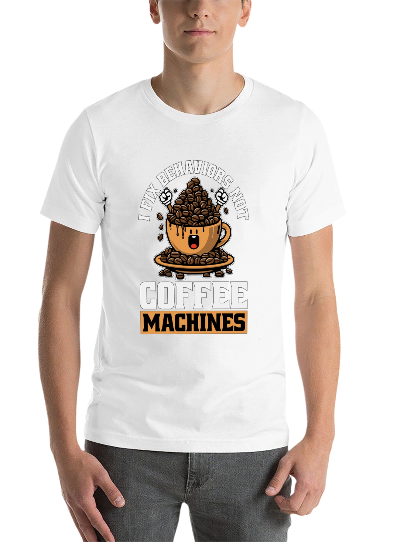 Black I Fix Behaviors, Not Coffee Machines T-Shirt view 14
