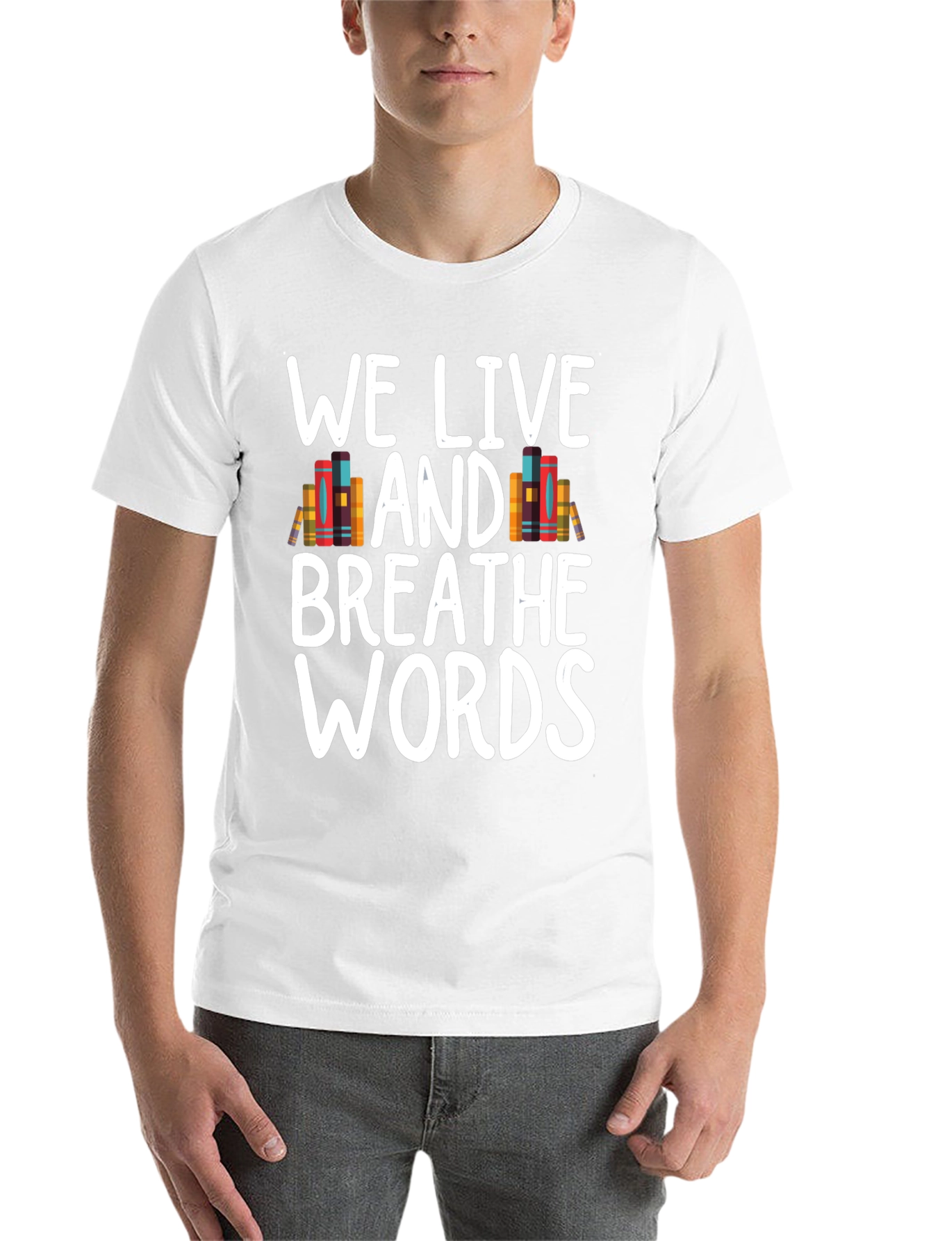 Black Book Lover T-Shirt - We Live and Breathe Words view 14