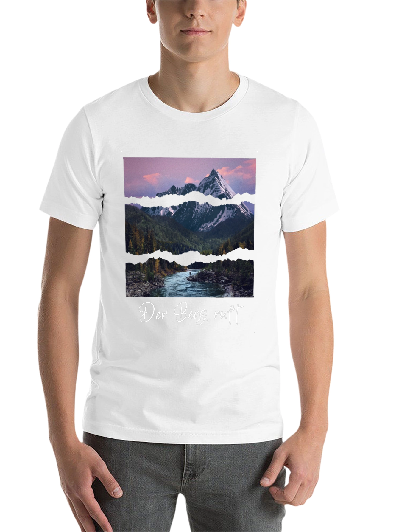 Black Mountain Scene Graphic Tee - Der Berg Ruft Black T-Shirt view 14