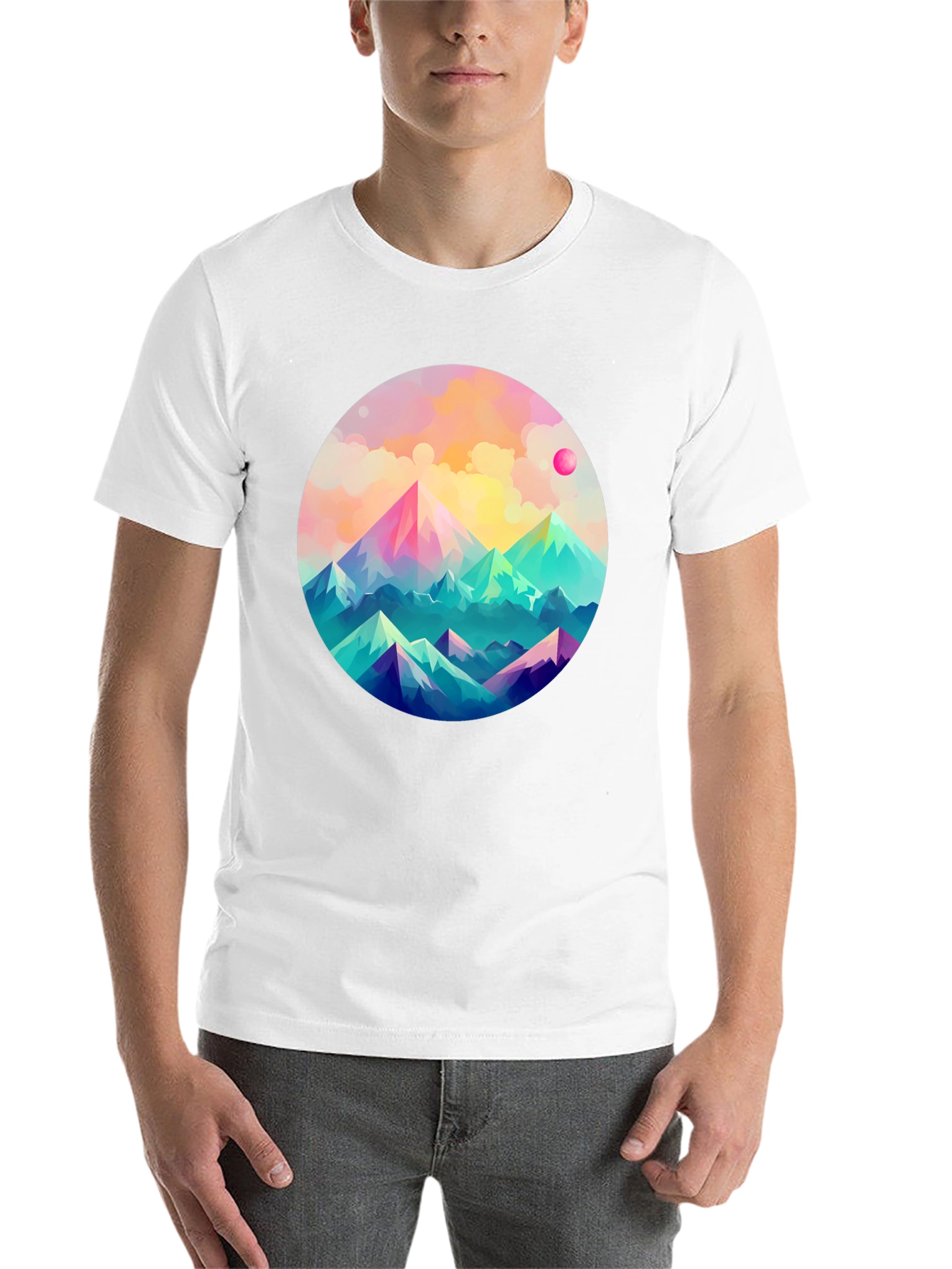 Black Mountainscape Graphic Tee - Artistic Comfort view 14