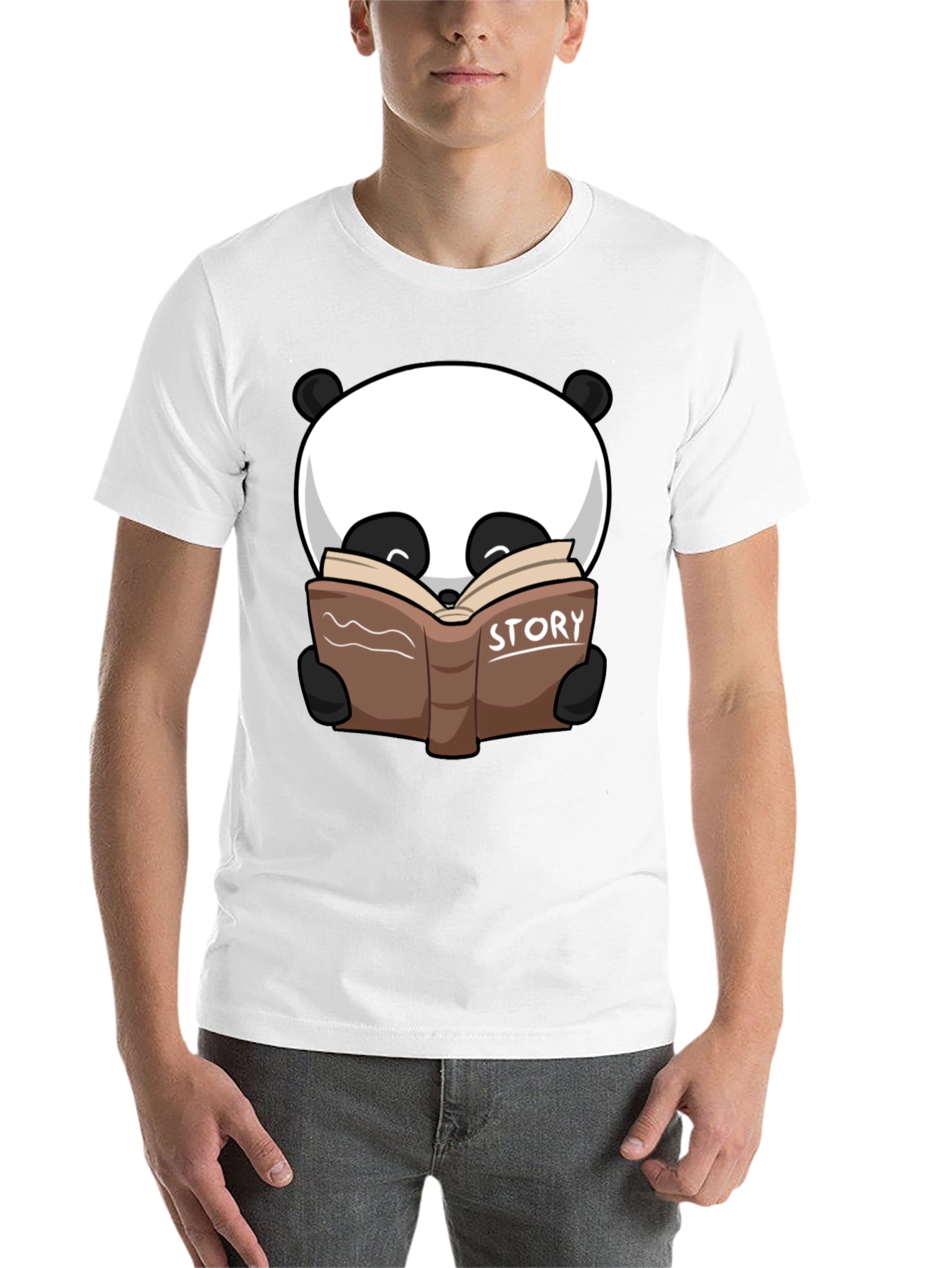 Black Panda Story Book T-Shirt view 14