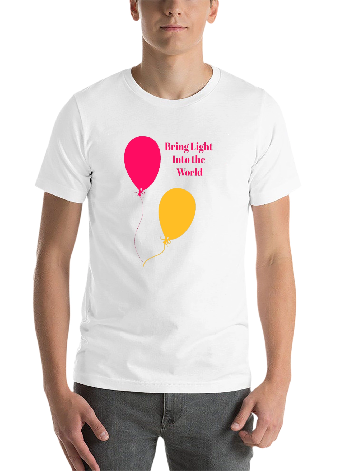 Black Bring Light Balloons Graphic Tee view 14