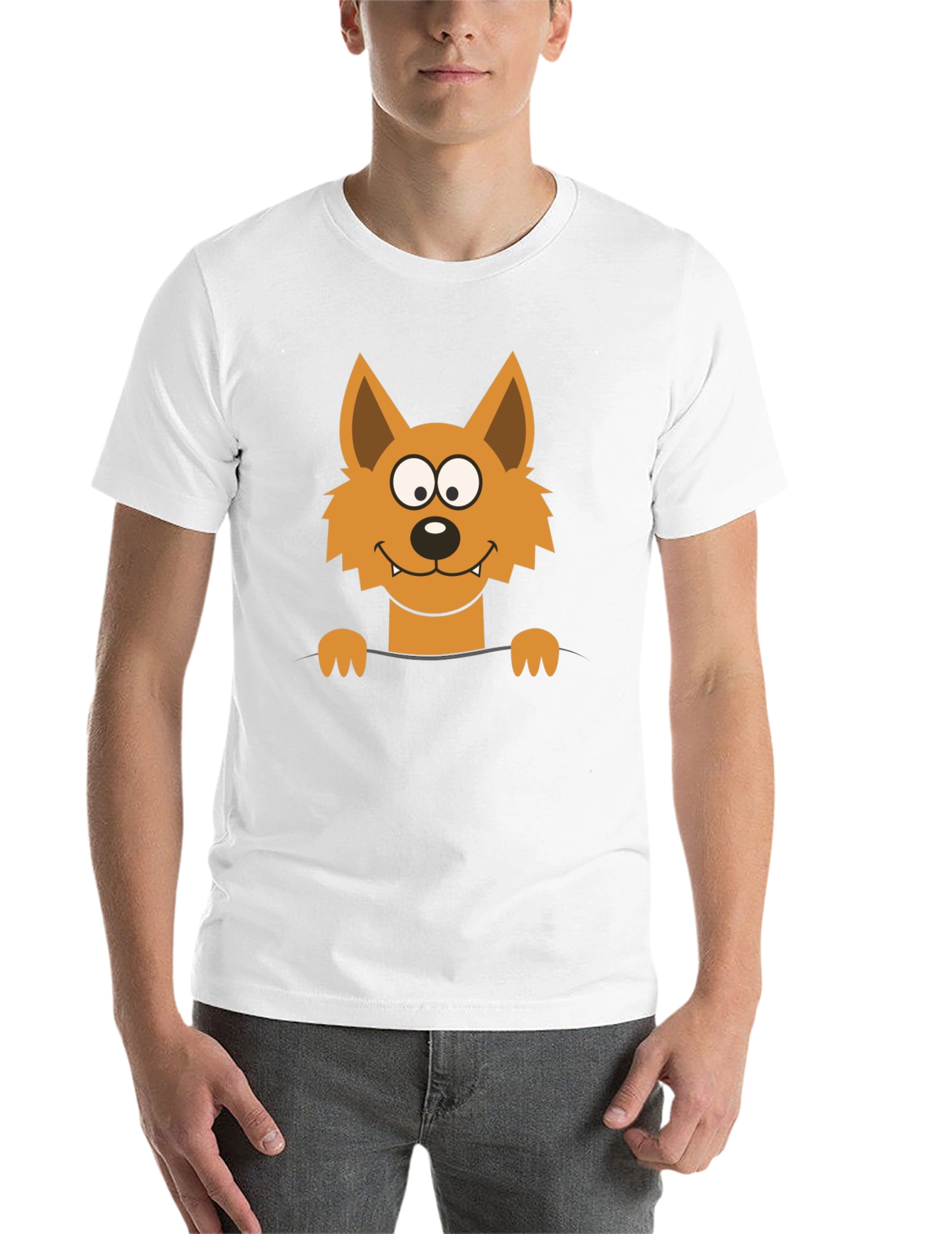 Black Cartoon Fox Graphic Black T-Shirt view 14